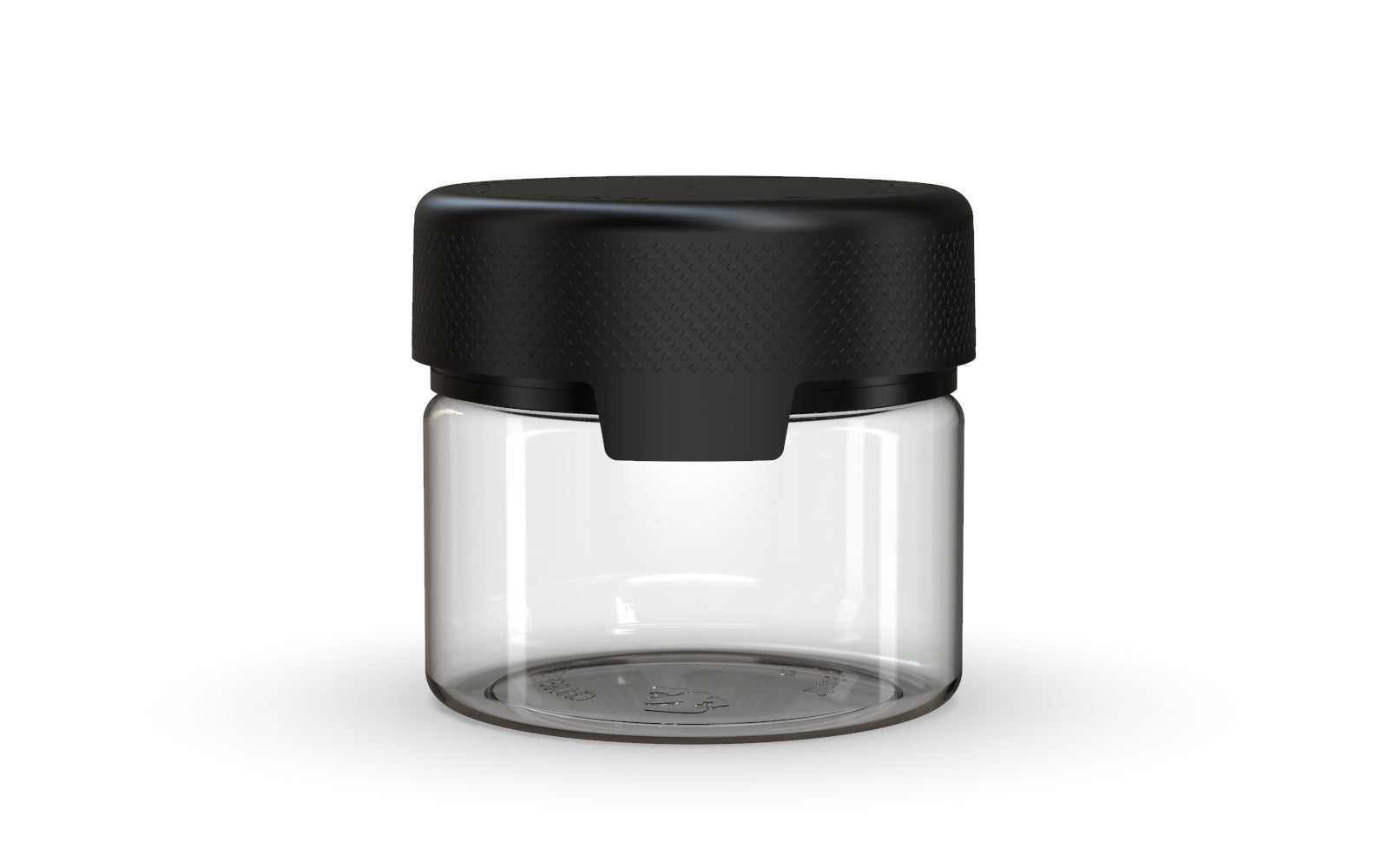 300CC/10FL.OZ/300ML Aviator CR - XL Container With Inner Seal & Tamper - Clear Natural With Opaque Black Lid
