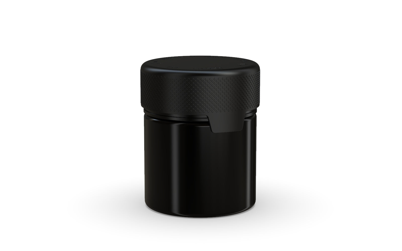 90CC/3FL.OZ/90ML Aviator CR - Container With Inner Seal & Tamper - Opaque Black With Opaque Black Lid