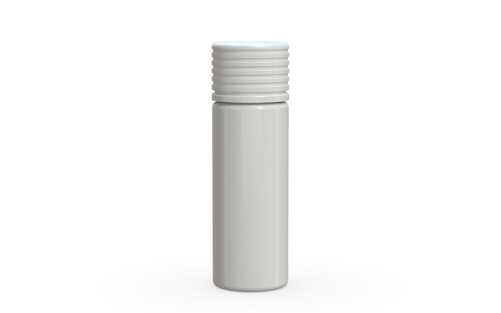 Spiral CR - Tube 65mm with Inner Seal & Tamper - Opaque White with Opaque White Lid