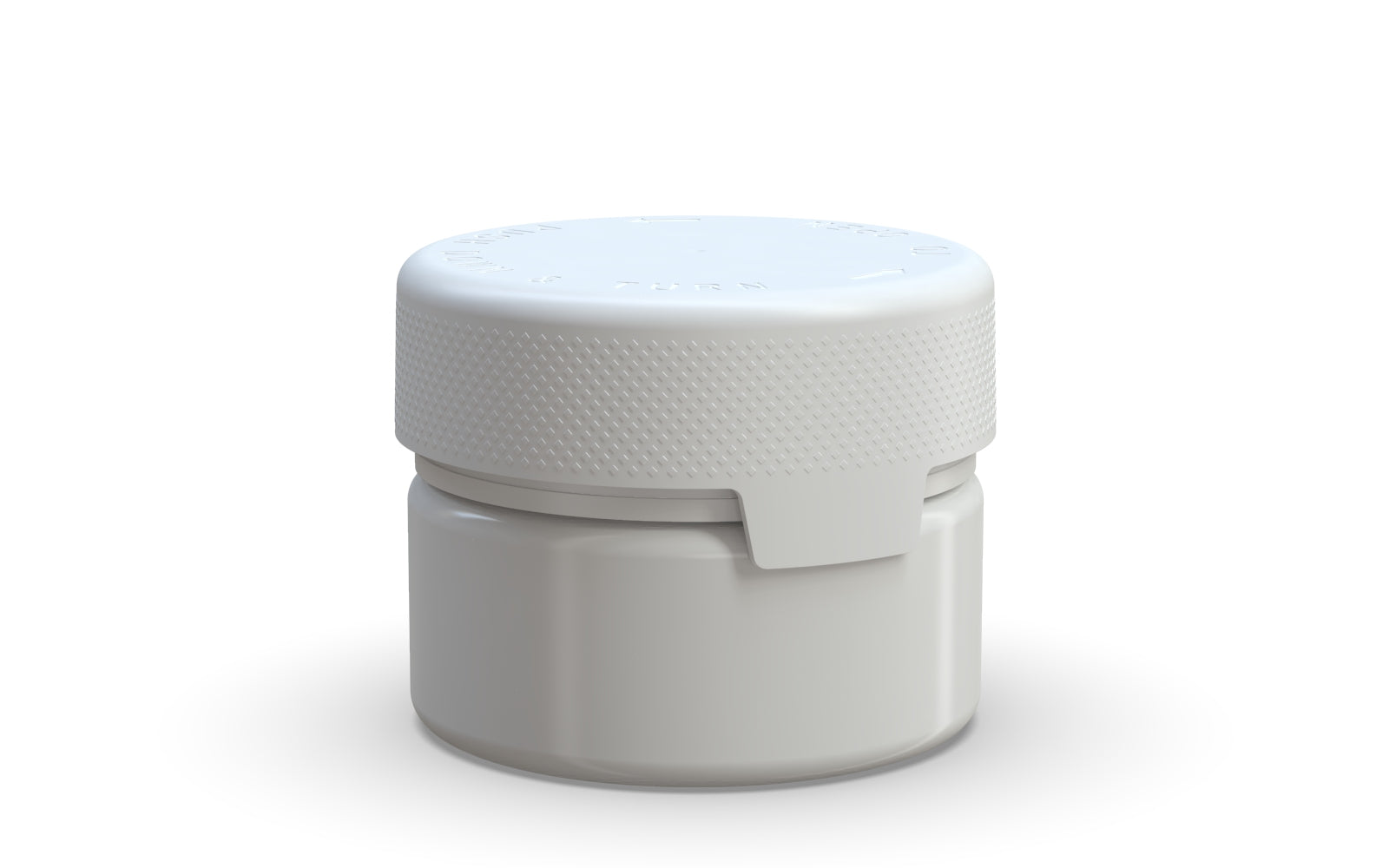 220CC/7.5FL.OZ/220ML Aviator CR - XL Container With Inner Seal & Tamper - Opaque White With Opaque White Lid