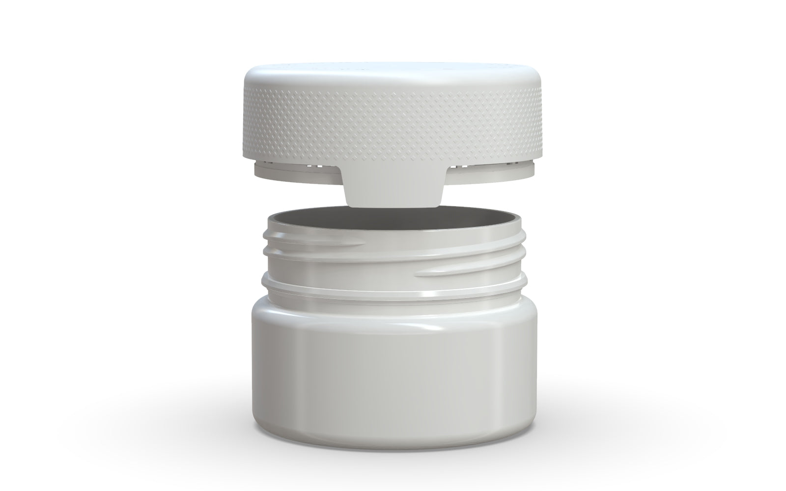 220CC/7.5FL.OZ/220ML Aviator CR - XL Container With Inner Seal & Tamper - Opaque White With Opaque White Lid