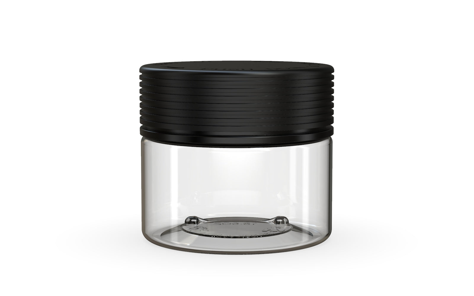300CC/10FL.OZ Spiral CR - XL Container With Inner Seal & Tamper - Clear Natural With Opaque Black Lid