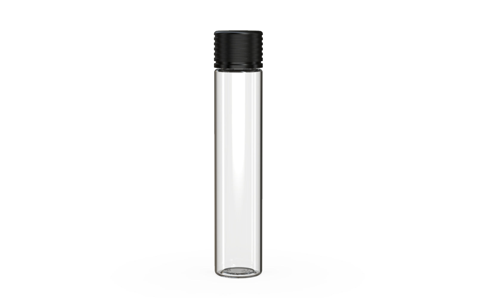 Spiral CR - Tube 115mm with Inner Seal & Tamper - Clear Natural (Transparent) with Opaque Black Lid