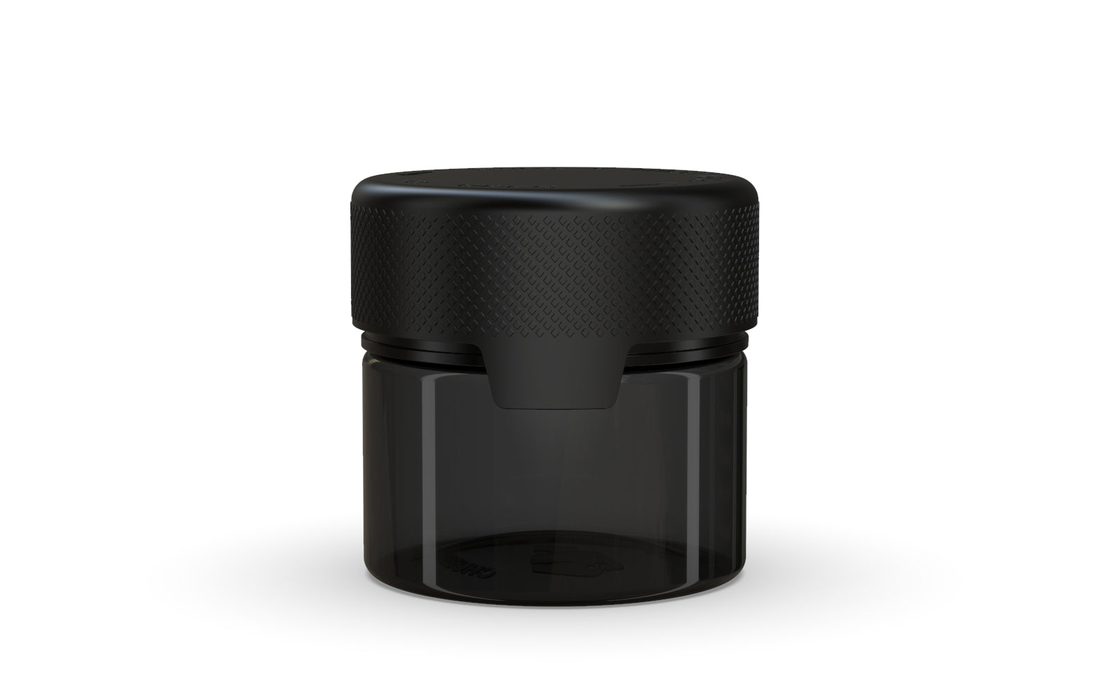 60CC/2FL.OZ/60ML Aviator CR - Container With Inner Seal & Tamper - Translucent Black With Opaque Black Lid