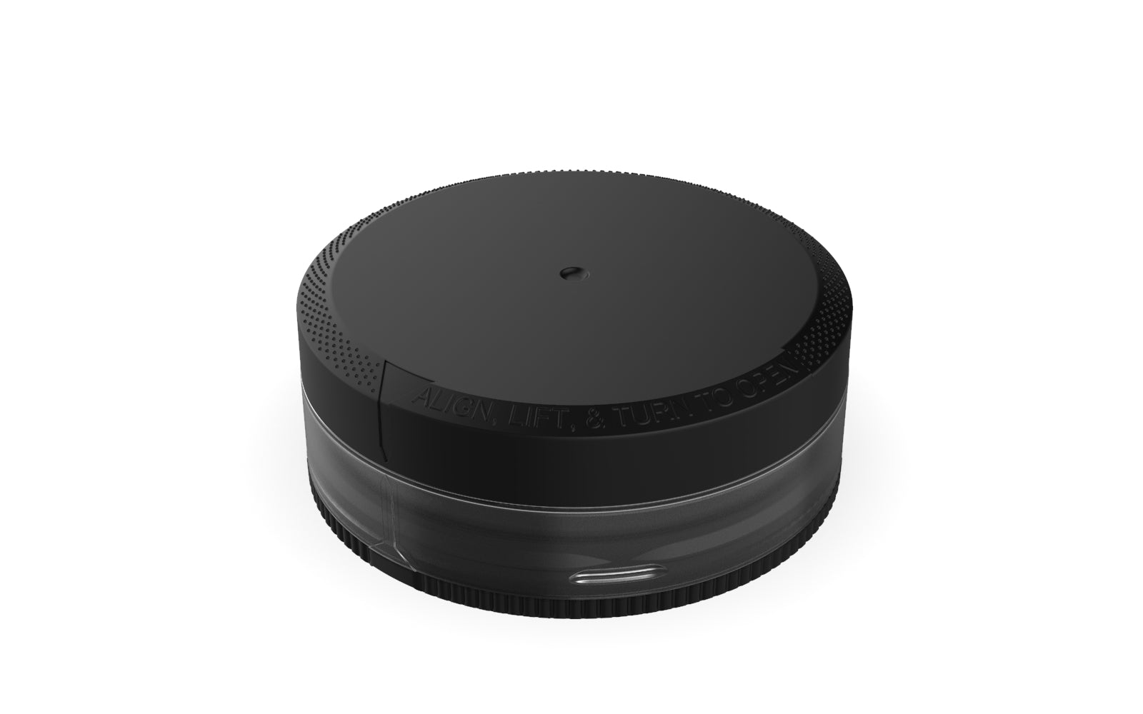 Pouch Container by Chubby Gorilla® - Clear Transparent - Opaque Black Top & Bottom