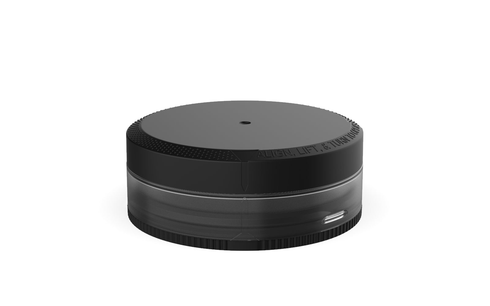 Pouch Container by Chubby Gorilla® - Clear Transparent - Opaque Black Top & Bottom