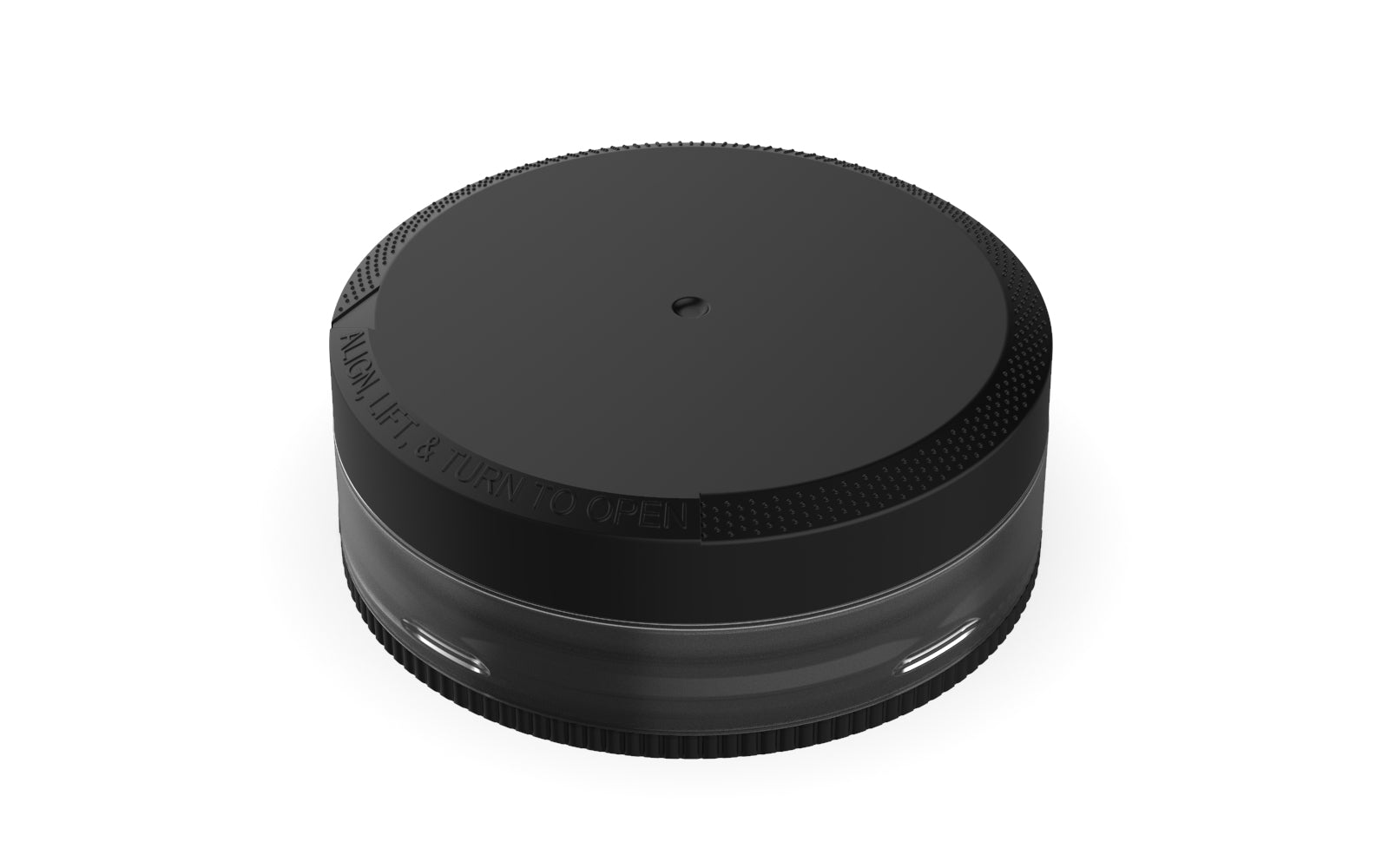 Pouch Container by Chubby Gorilla® - Clear Transparent - Opaque Black Top & Bottom