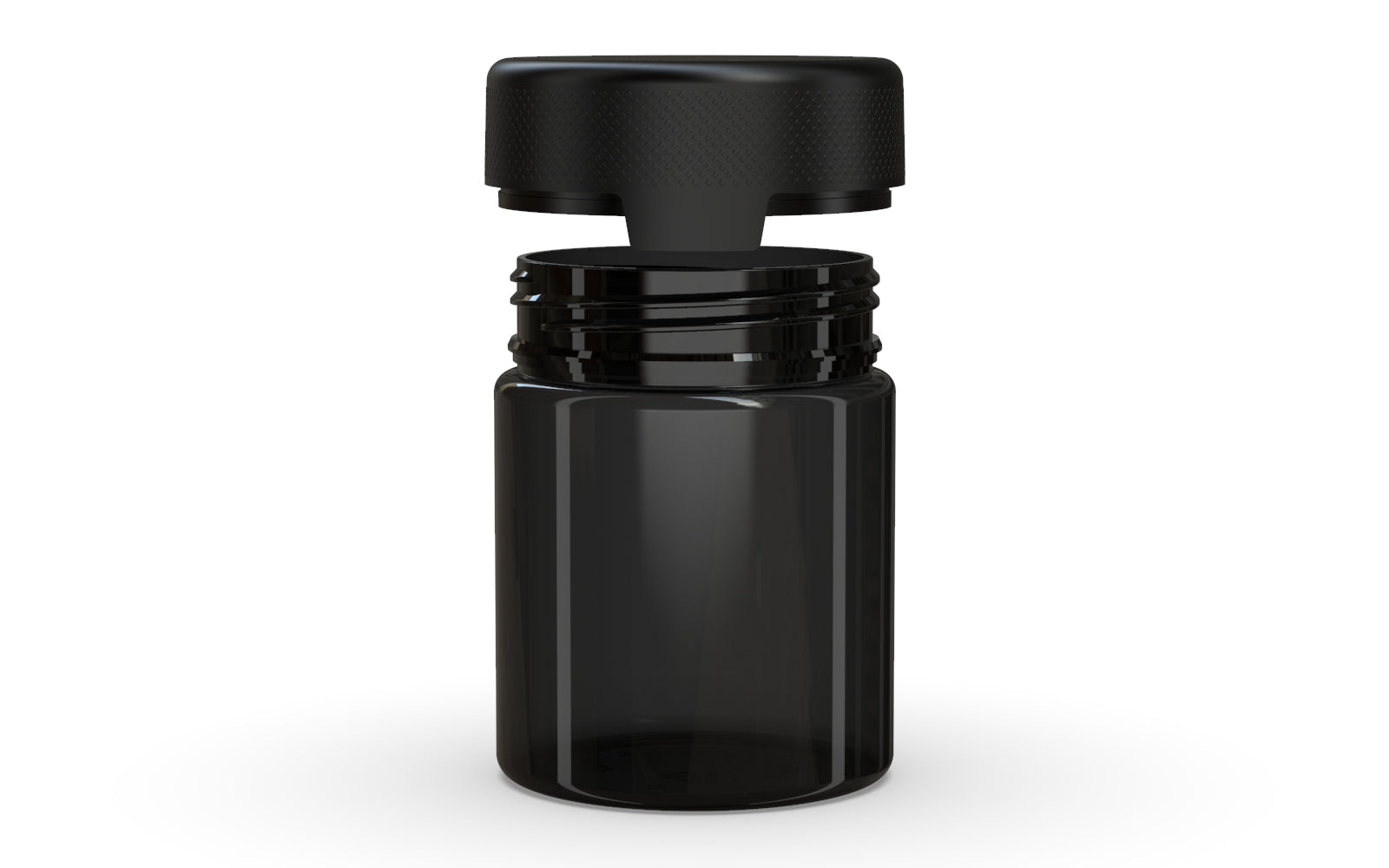 550CC/18.5FL.OZ/550ML Aviator CR - XL Container With Inner Seal & Tamper - Translucent Black With Opaque Black Lid