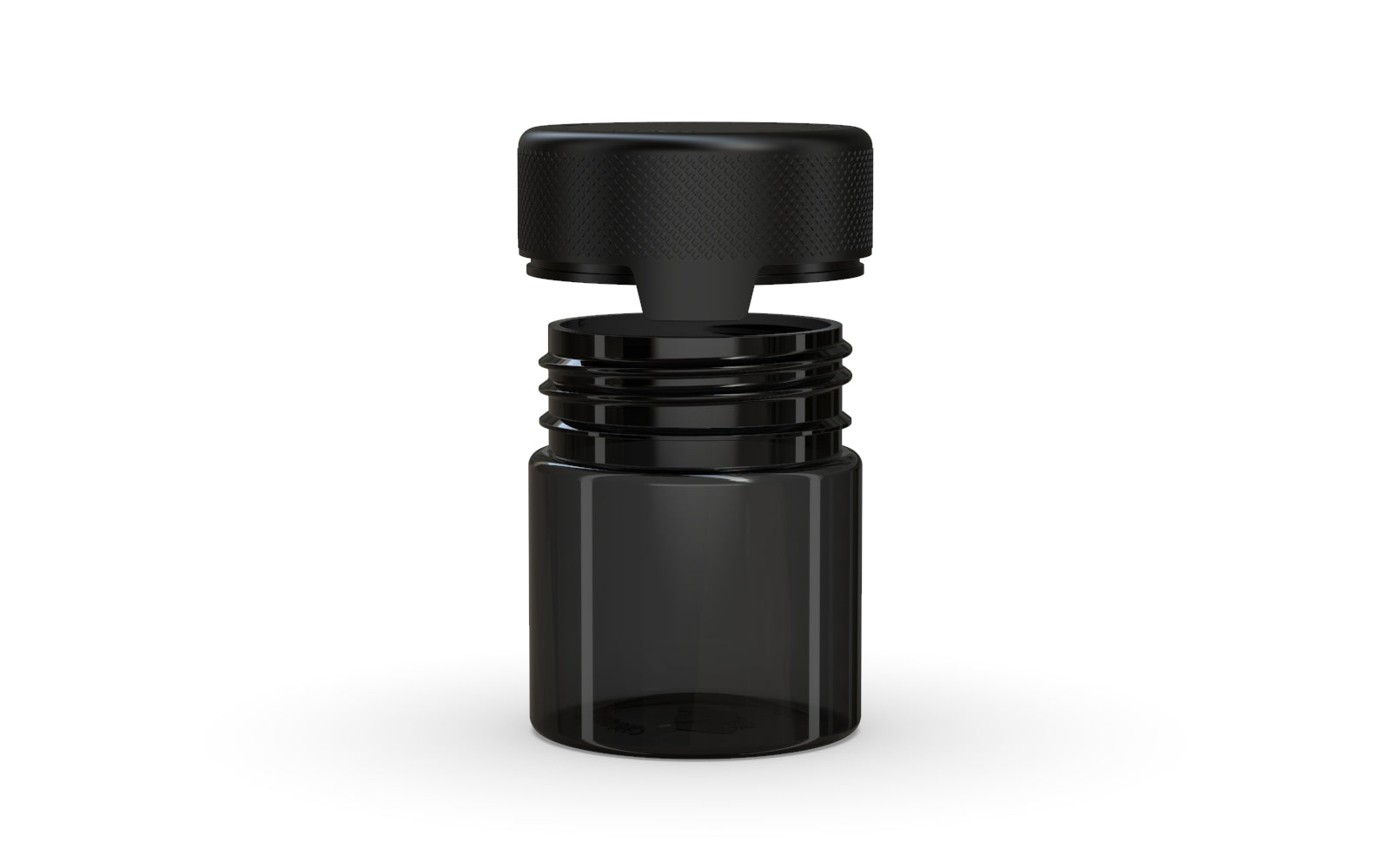 90CC/3FL.OZ/90ML Aviator CR - Container With Inner Seal & Tamper - Translucent Black With Opaque Black Lid