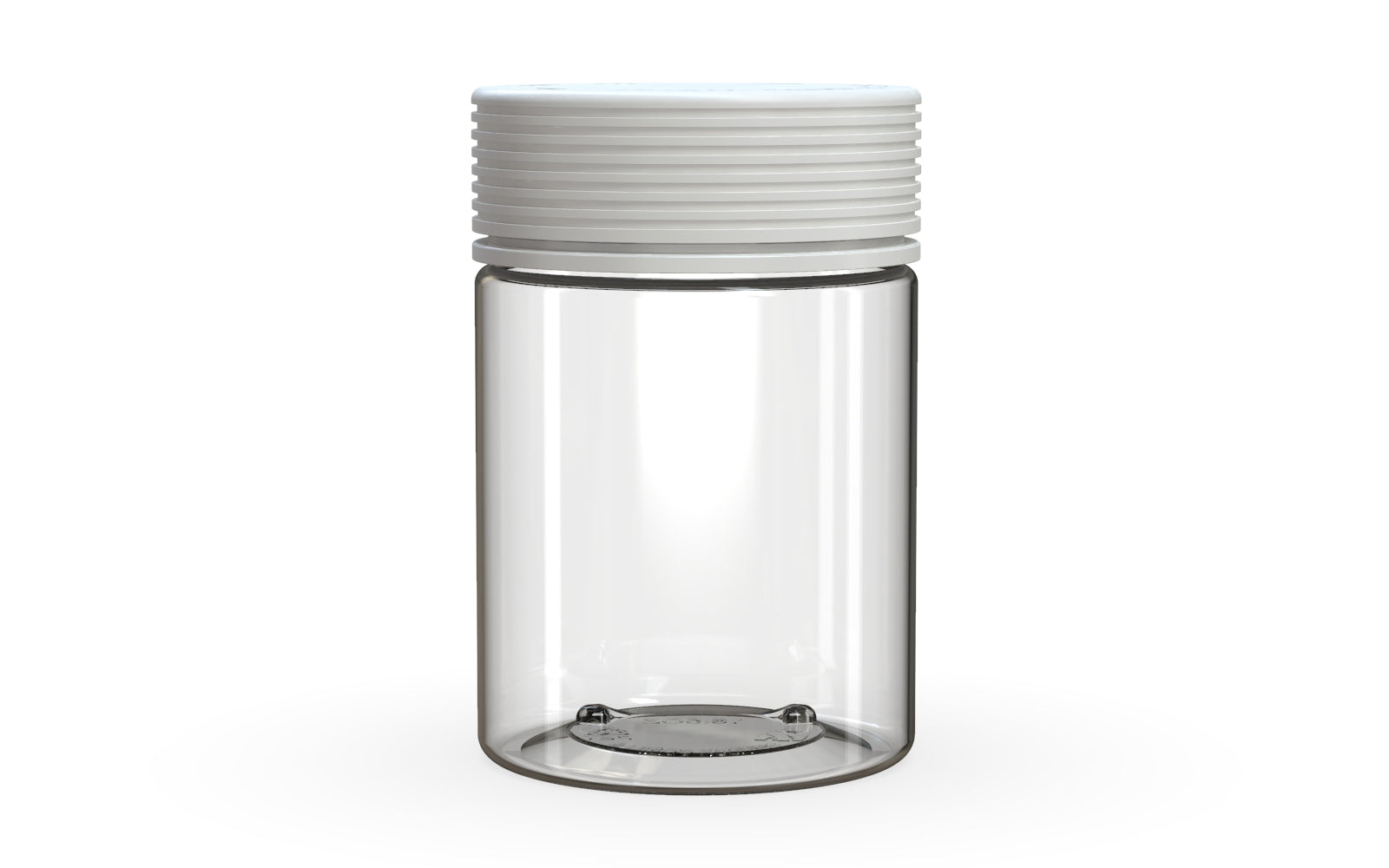 650CC/21.5FL.OZ Spiral CR - XL Container With Inner Seal & Tamper - Clear Natural With Opaque White Lid