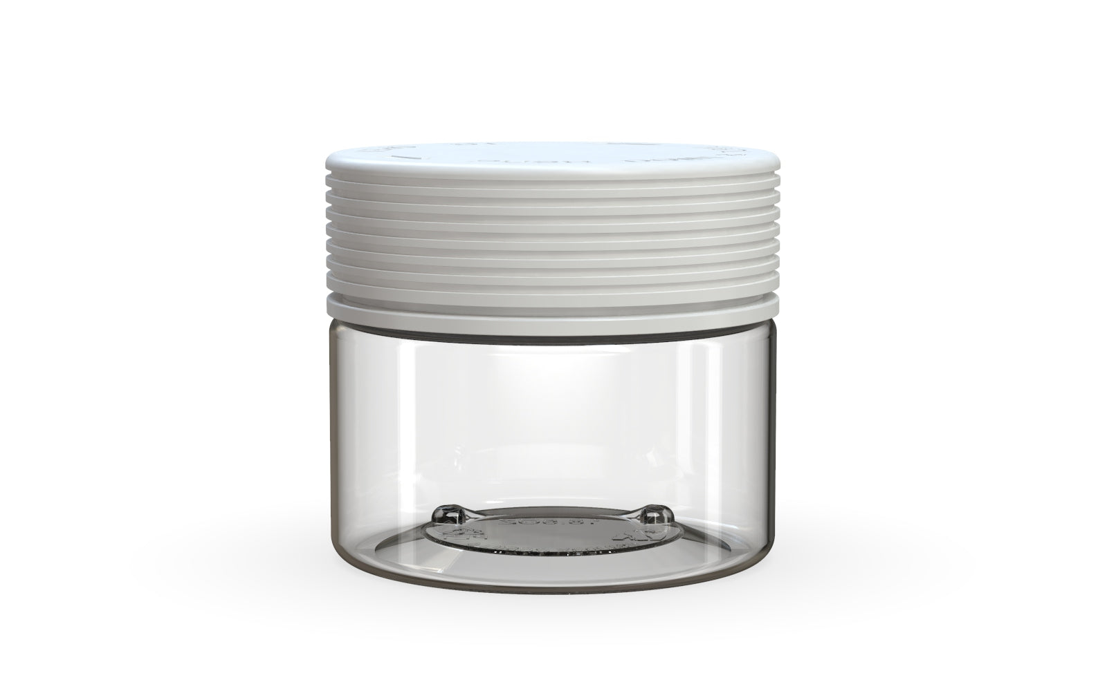 300CC/10FL.OZ Spiral CR - XL Container With Inner Seal & Tamper - Clear Natural With Opaque White Lid
