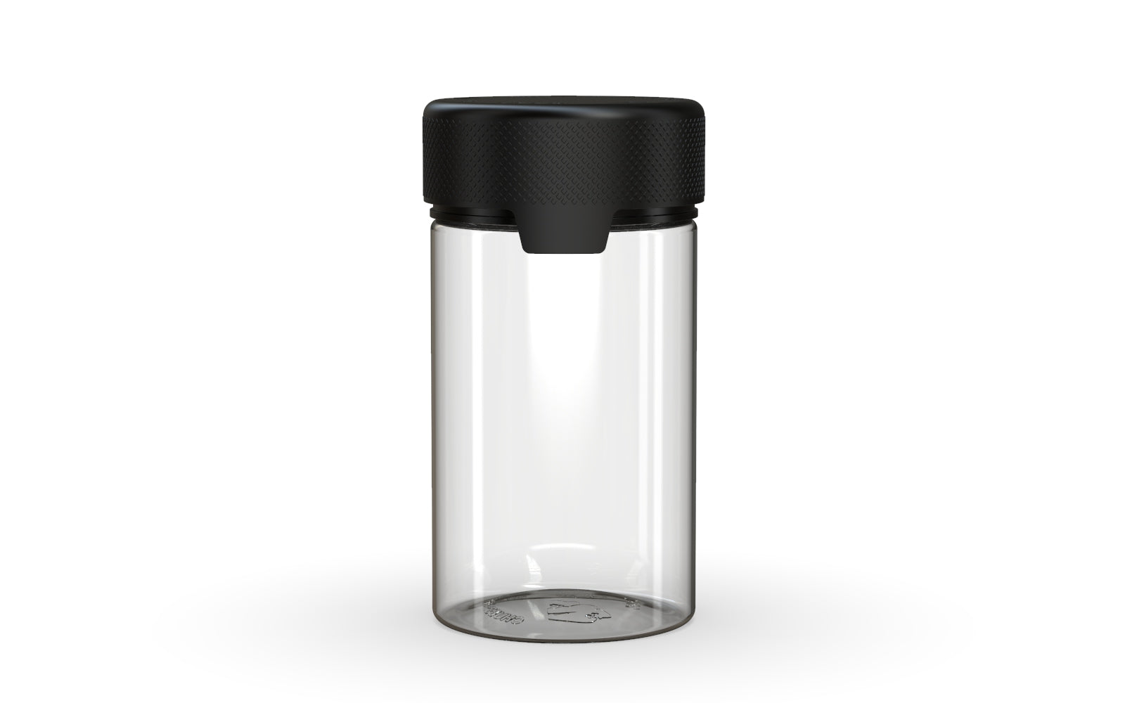 150CC/5OZ/150ML Aviator CR - Container With Inner Seal & Tamper - Clear Natural With Opaque Black Lid
