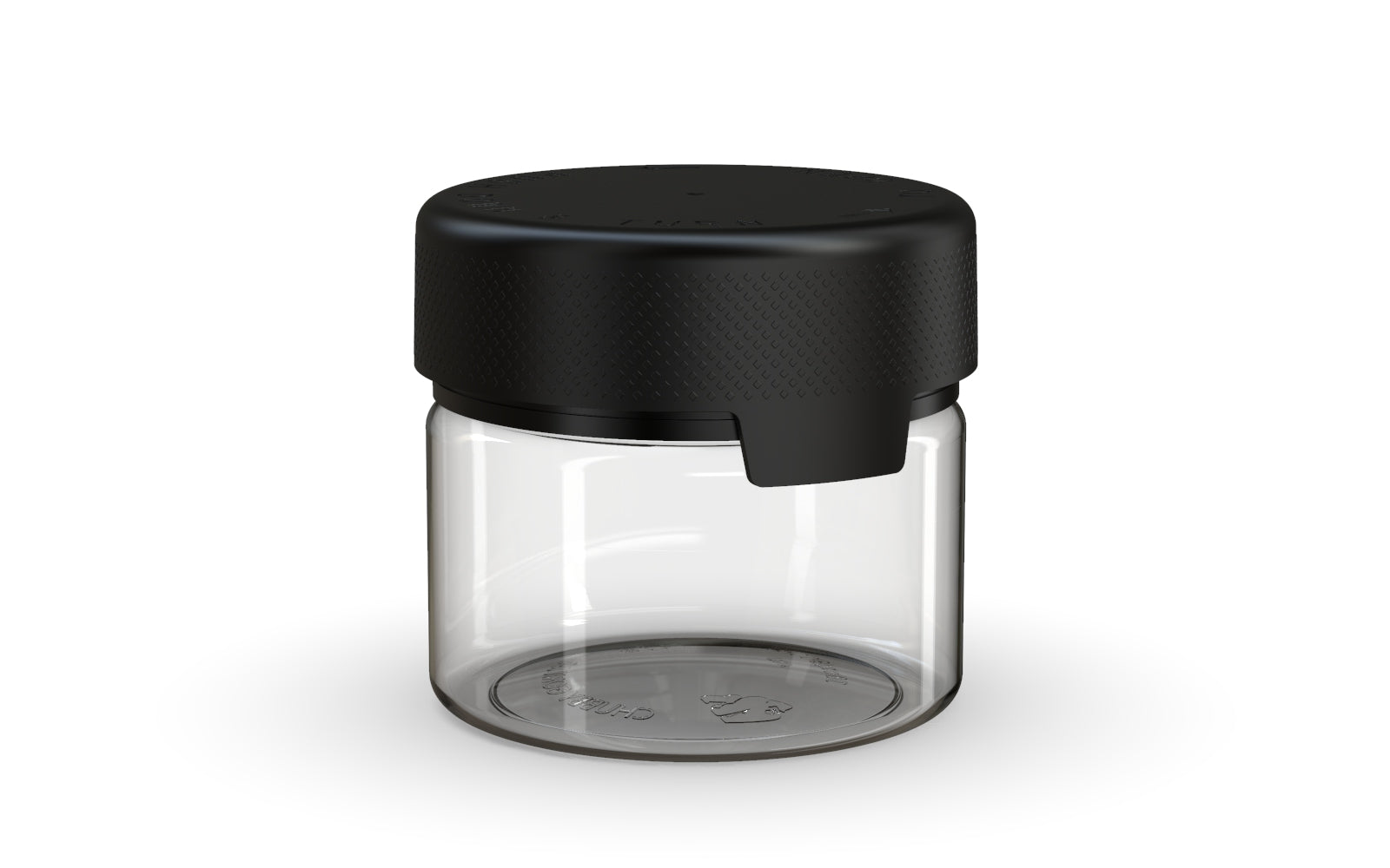 300CC/10FL.OZ/300ML Aviator CR - XL Container With Inner Seal & Tamper - Clear Natural With Opaque Black Lid