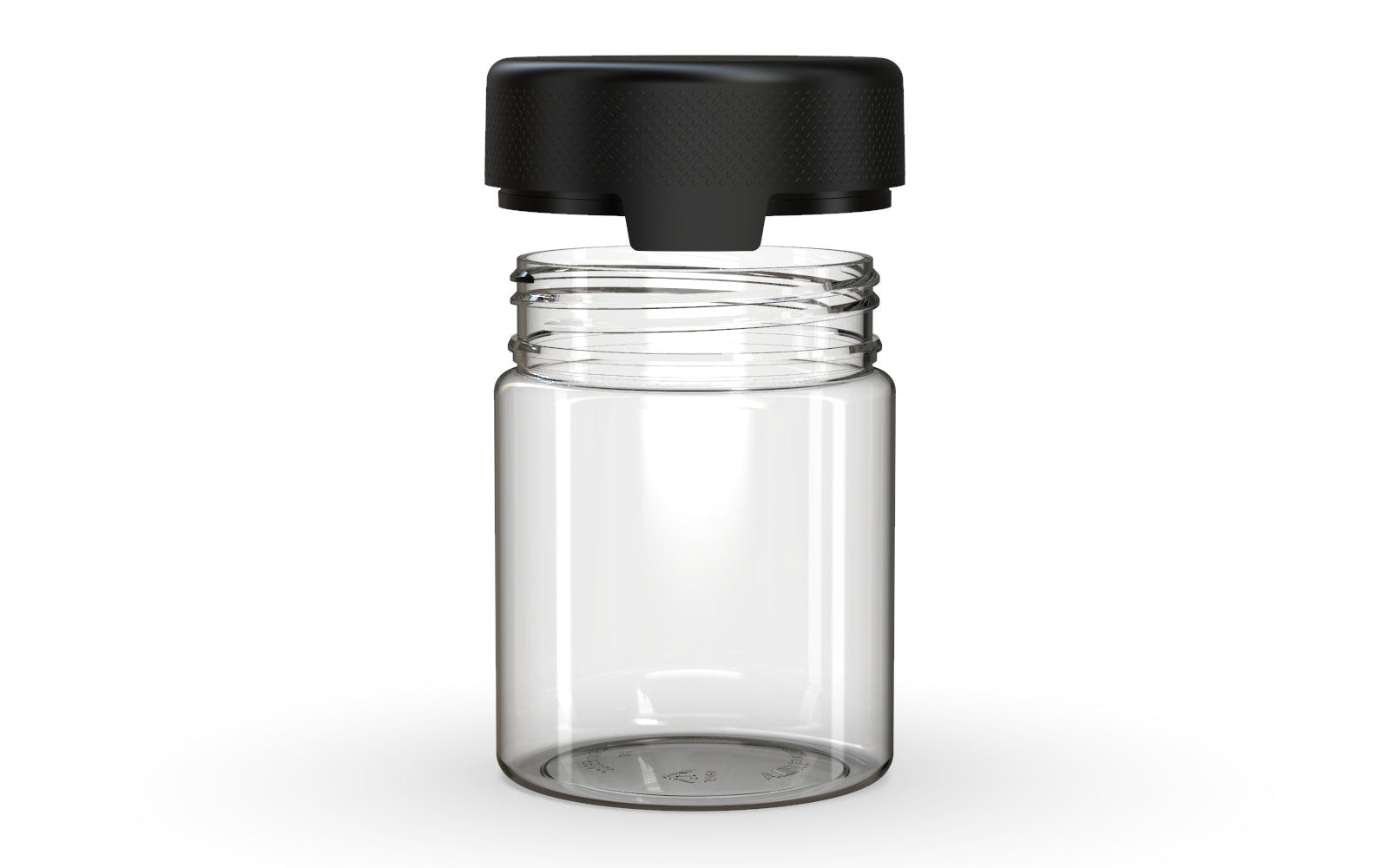550CC/18.5FL.OZ/550ML Aviator CR - XL Container With Inner Seal & Tamper - Clear Natural With Opaque Black Lid
