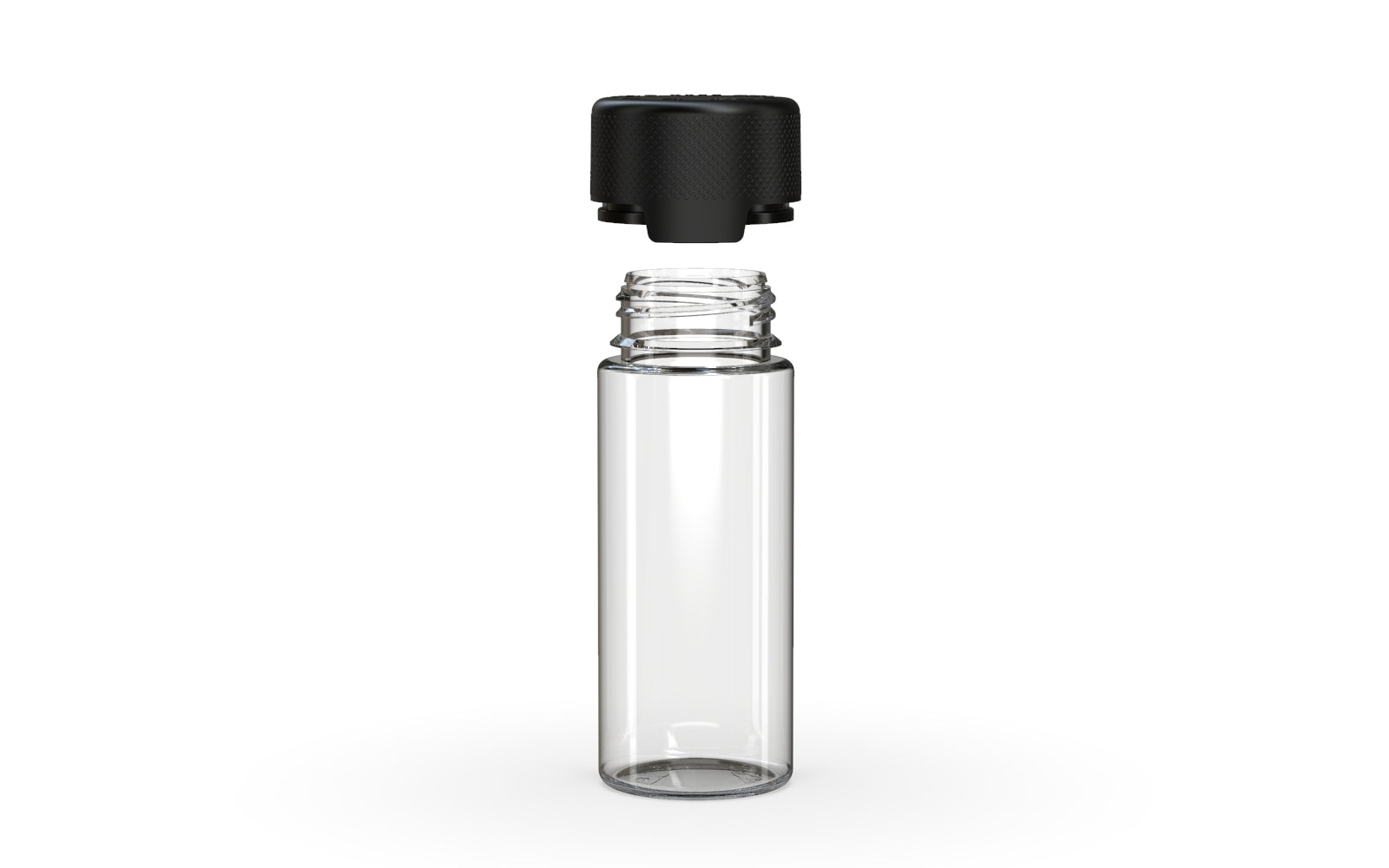 Chubby Gorilla - 120ML Aviator Bottle - Clear Natural Bottle / Opaque Black Cap