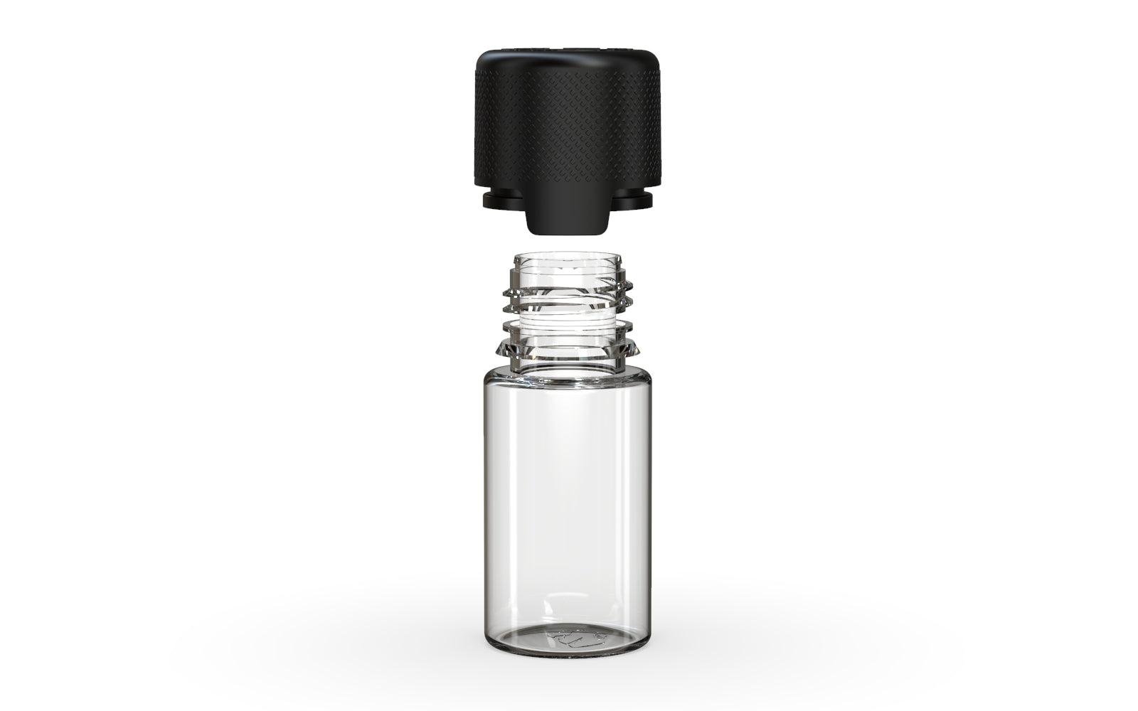Chubby Gorilla - 30ML Stubby Aviator Bottle - Clear Natural Bottle / Opaque Black Cap
