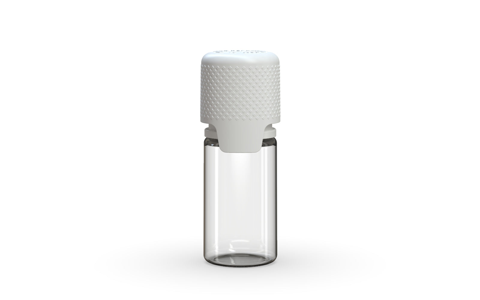 Aviator 10ML Bottle With Inner Seal & Tamper Evident Breakoff Band - Clear Natural Bottle / Opaque White Cap