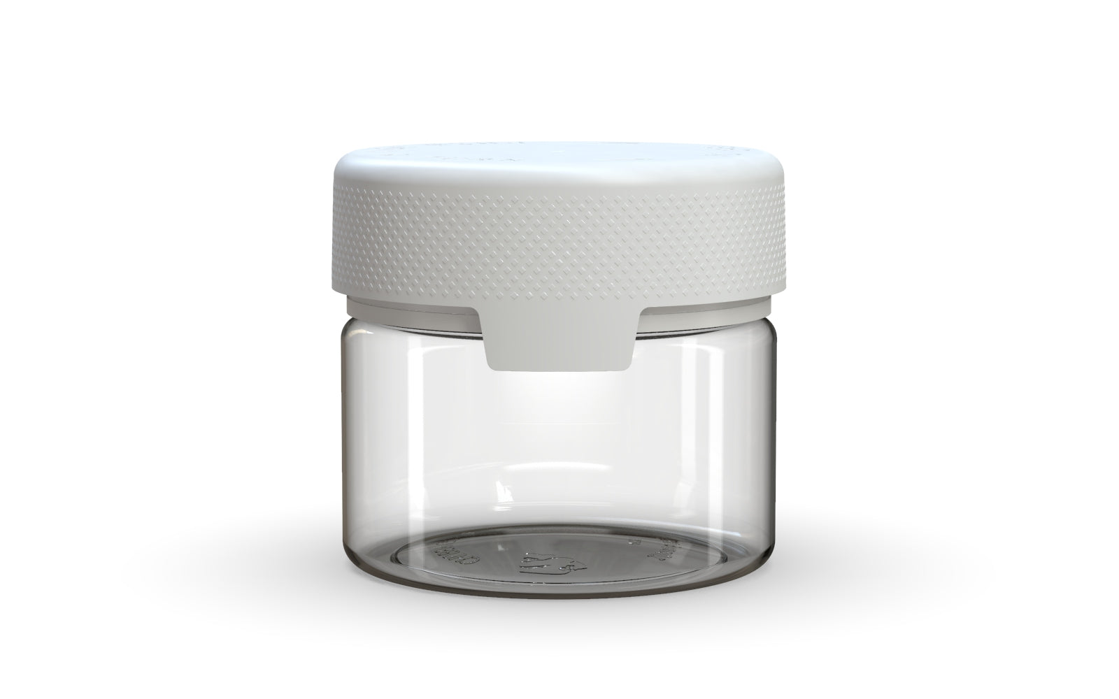300CC/10FL.OZ/300ML Aviator CR - XL Container With Inner Seal & Tamper - Clear Natural With Opaque White Lid