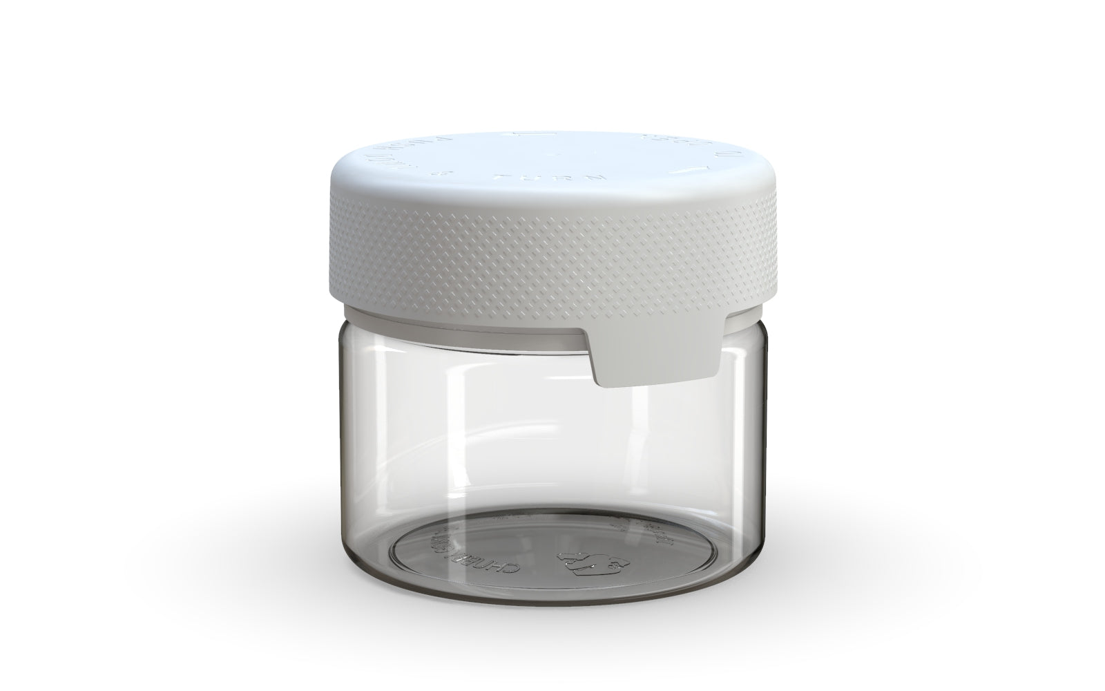 300CC/10FL.OZ/300ML Aviator CR - XL Container With Inner Seal & Tamper - Clear Natural With Opaque White Lid