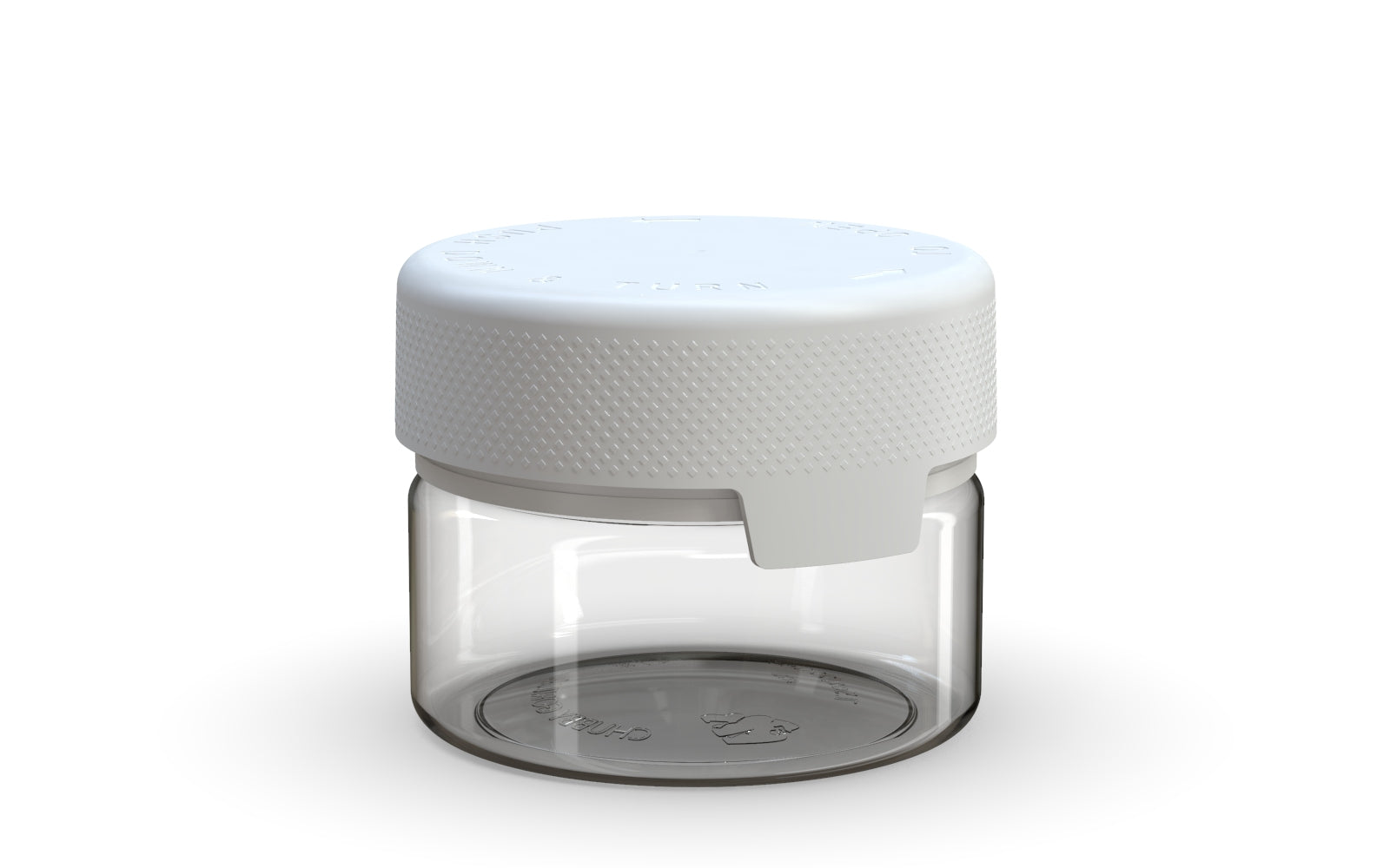 220CC/7.5FL.OZ/220ML Aviator CR - XL Container With Inner Seal & Tamper - Clear Natural With Opaque White Lid