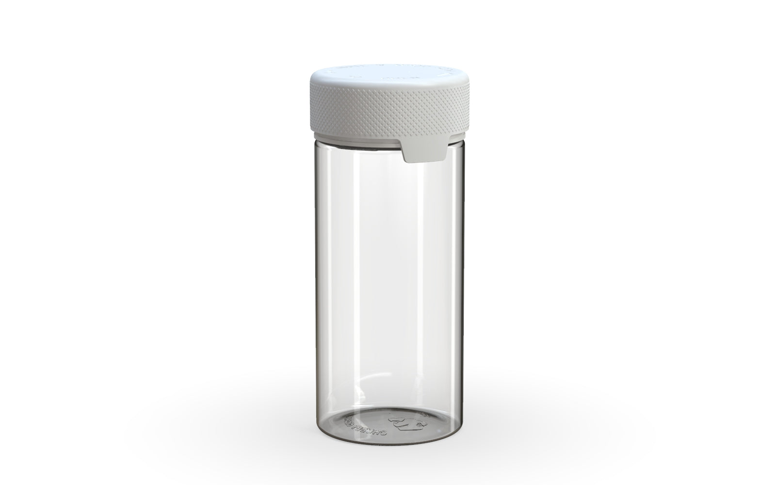 240CC/8FL.OZ/240ML Aviator CR - Container With Inner Seal & Tamper - Clear Natural With Opaque White Lid