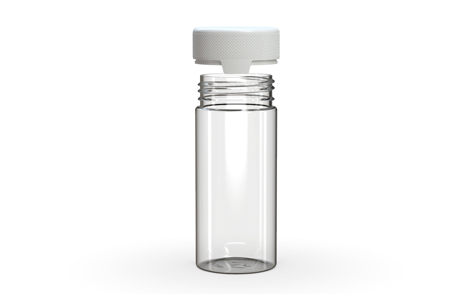 240CC/8FL.OZ/240ML Aviator CR - Container With Inner Seal & Tamper - Clear Natural With Opaque White Lid