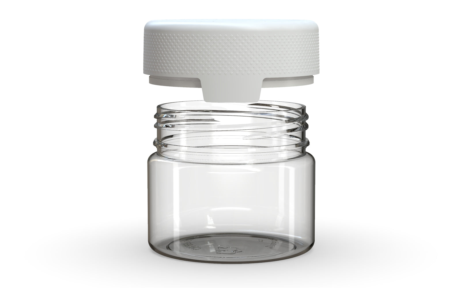 300CC/10FL.OZ/300ML Aviator CR - XL Container With Inner Seal & Tamper - Clear Natural With Opaque White Lid