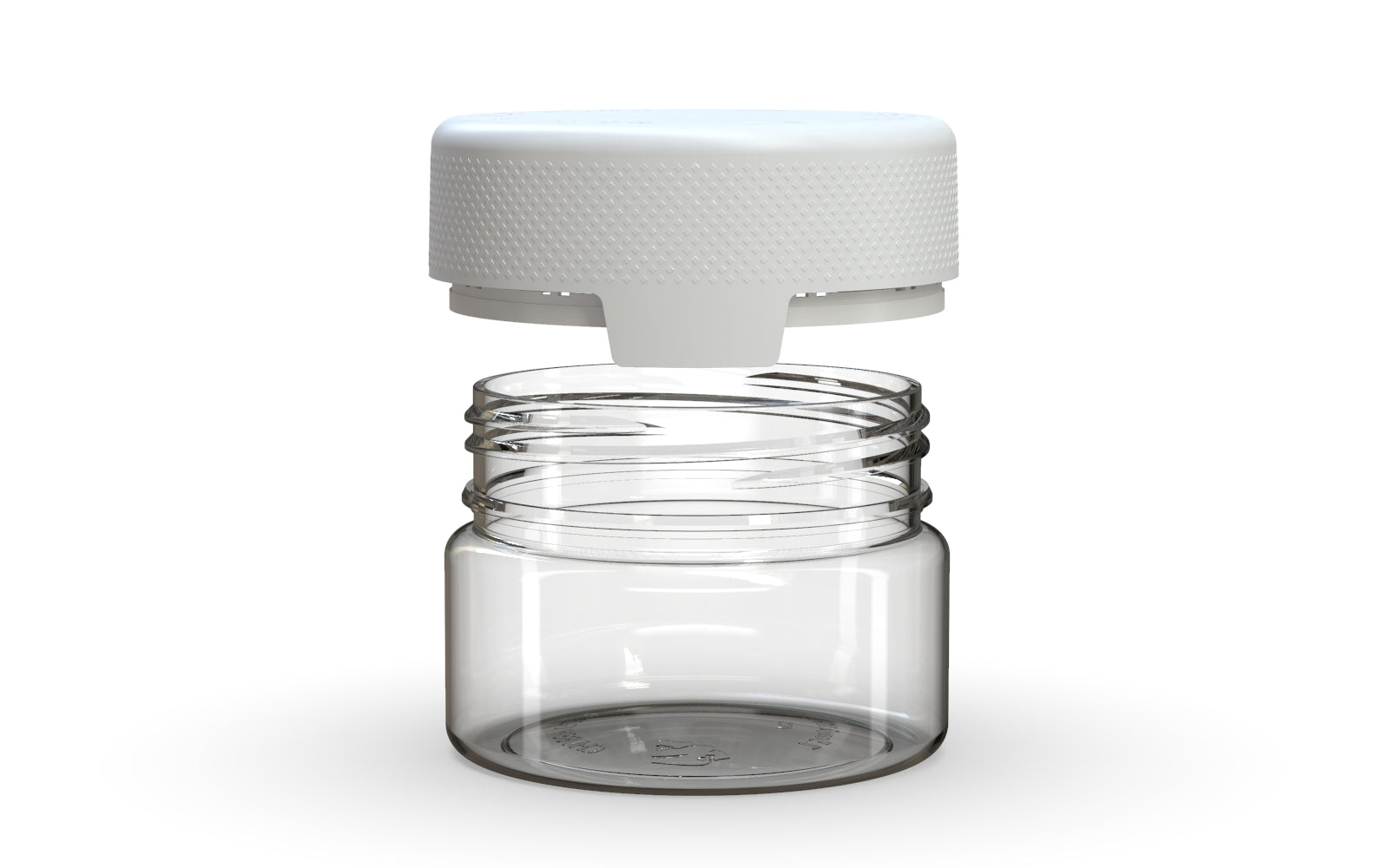 220CC/7.5FL.OZ/220ML Aviator CR - XL Container With Inner Seal & Tamper - Clear Natural With Opaque White Lid