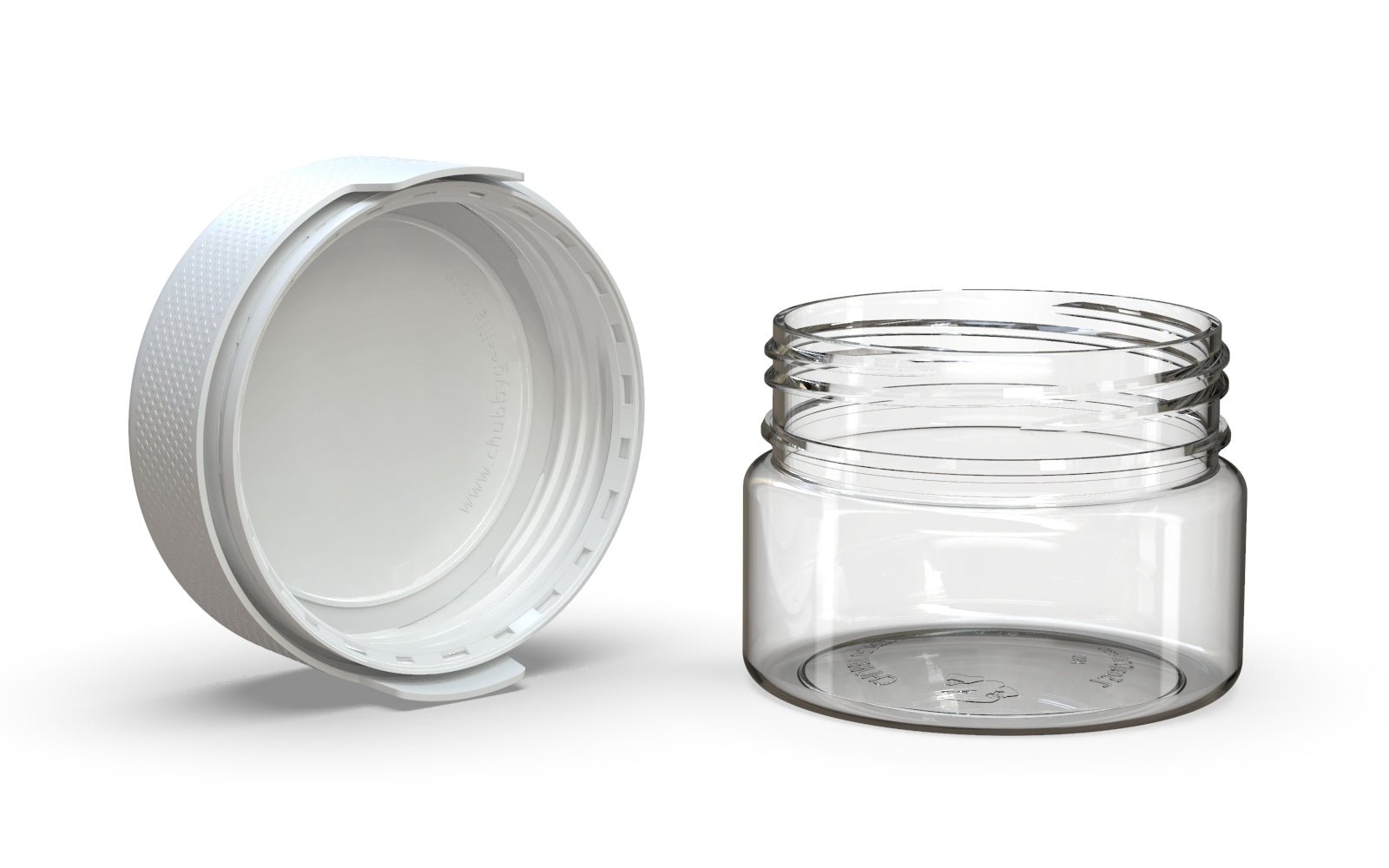 220CC/7.5FL.OZ/220ML Aviator CR - XL Container With Inner Seal & Tamper - Clear Natural With Opaque White Lid