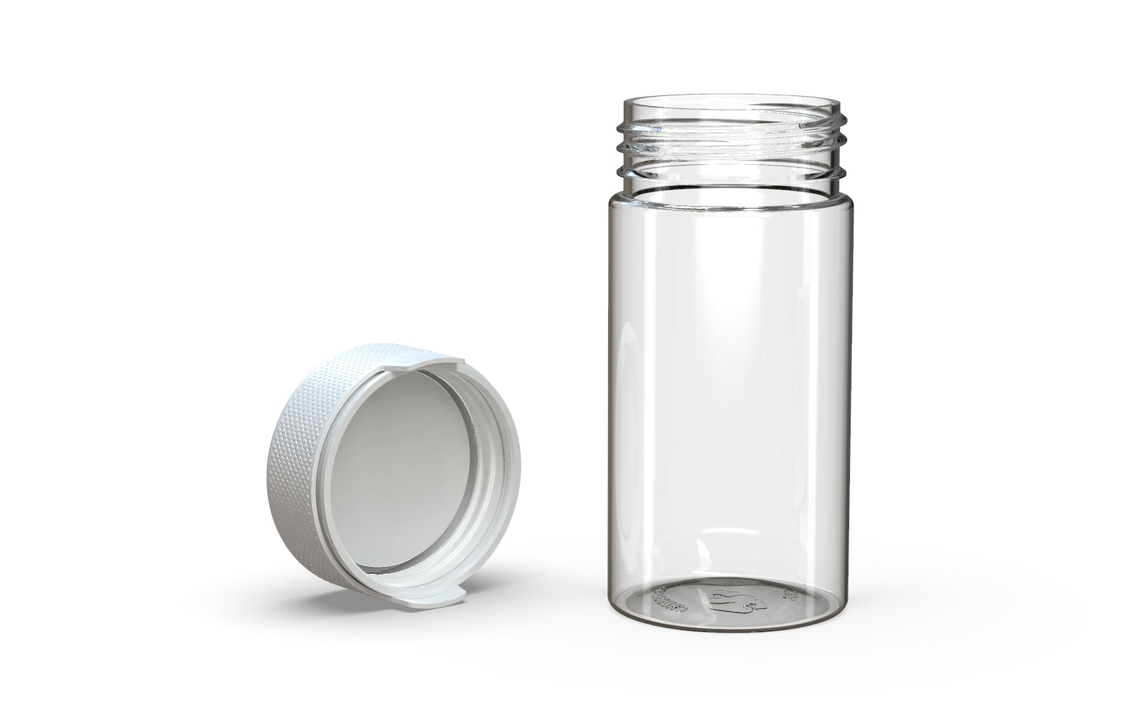 180CC/6FL.OZ/180ML Aviator CR - Container With Inner Seal & Tamper - Clear Natural With Opaque White Lid