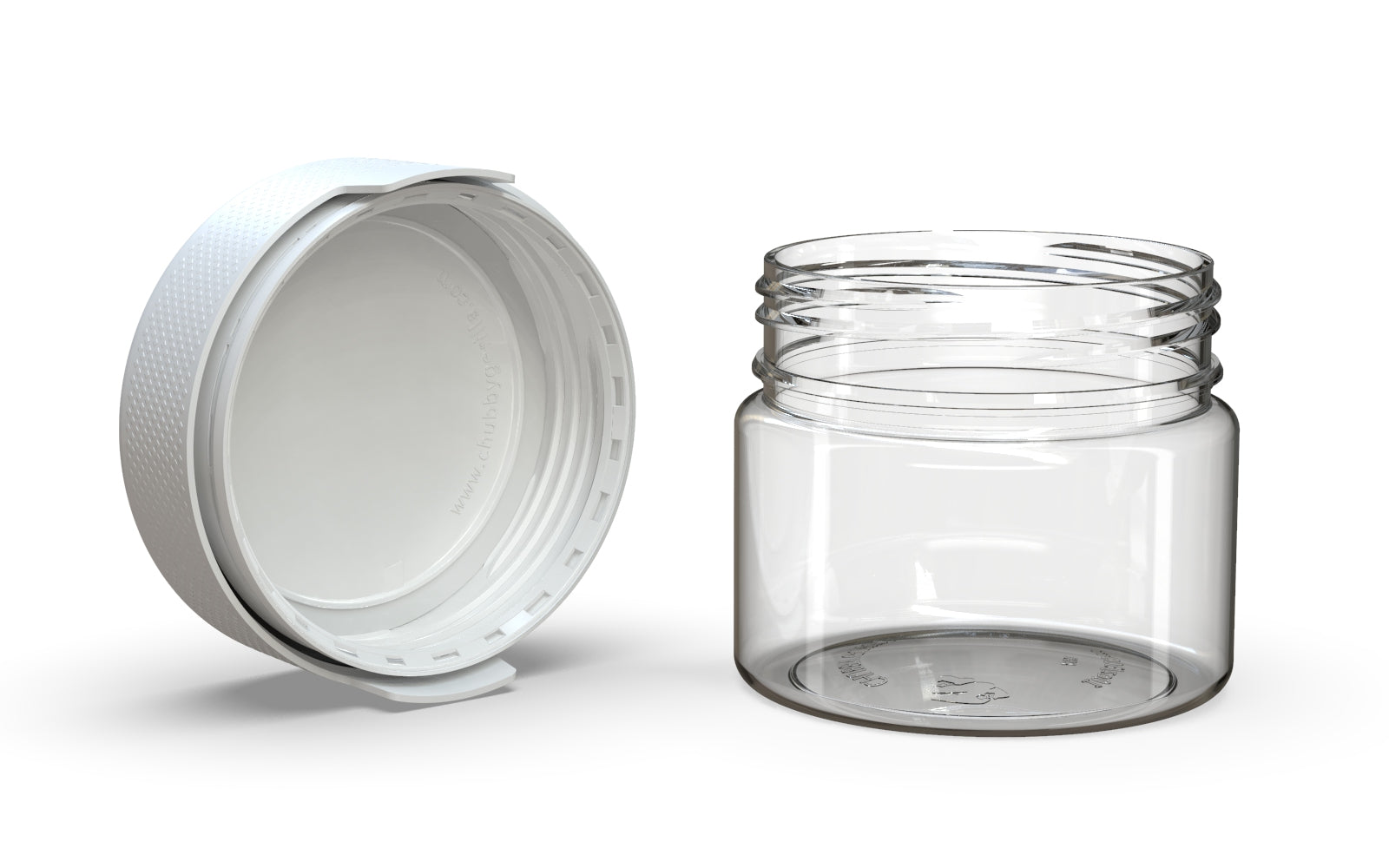 300CC/10FL.OZ/300ML Aviator CR - XL Container With Inner Seal & Tamper - Clear Natural With Opaque White Lid