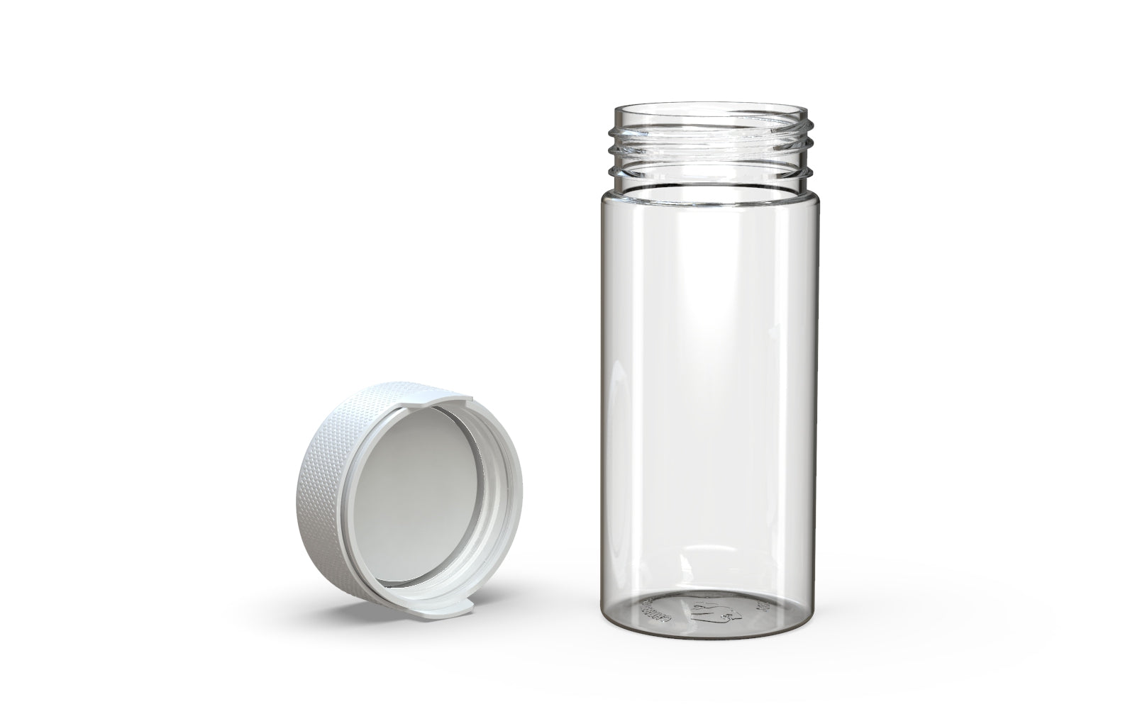 240CC/8FL.OZ/240ML Aviator CR - Container With Inner Seal & Tamper - Clear Natural With Opaque White Lid