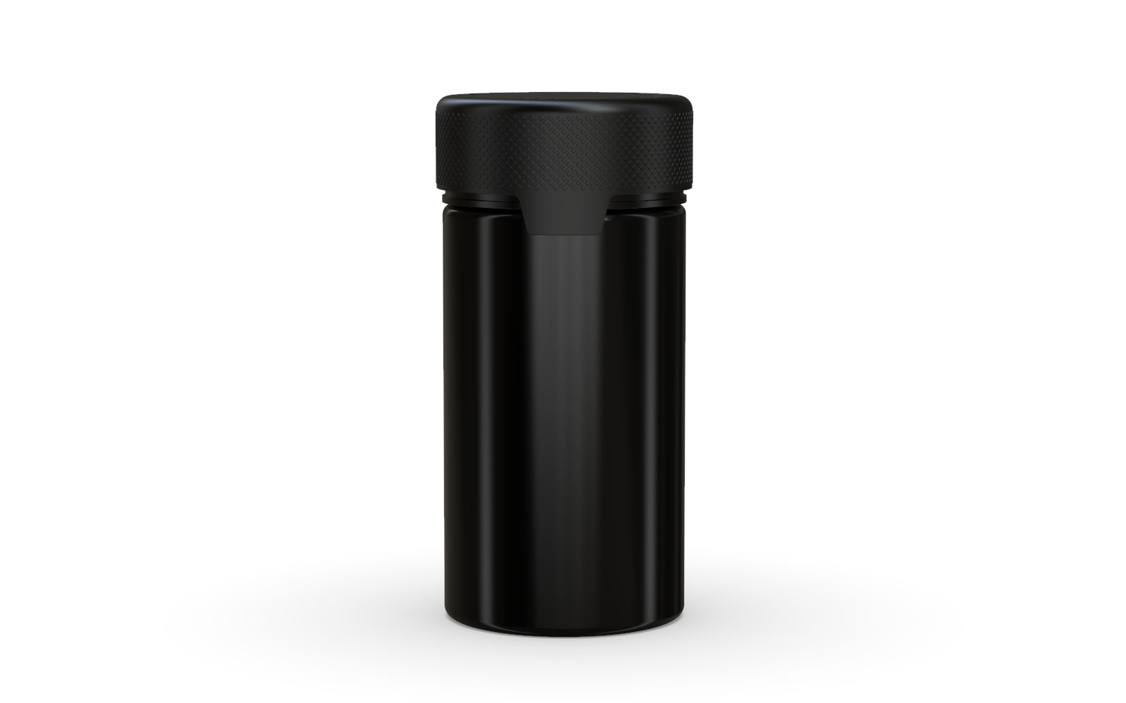 180CC/6FL.OZ/180ML Aviator CR - Container With Inner Seal & Tamper - Opaque Black With Opaque Black Lid
