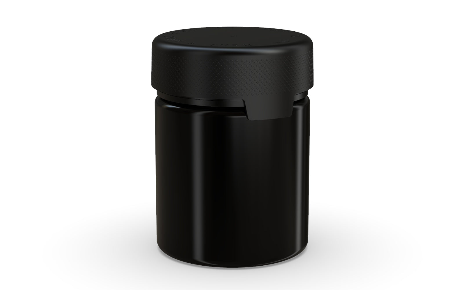550CC/18.5FL.OZ/550ML Aviator CR - XL Container With Inner Seal & Tamper - Opaque Black With Opaque Black Lid