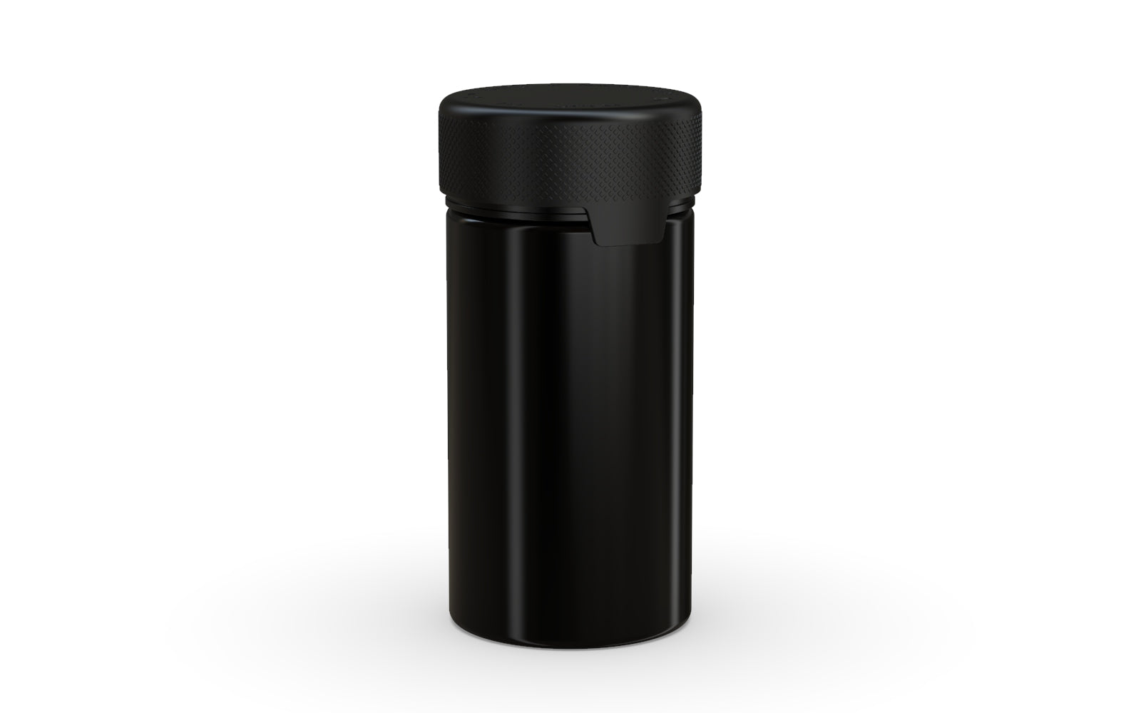 180CC/6FL.OZ/180ML Aviator CR - Container With Inner Seal & Tamper - Opaque Black With Opaque Black Lid