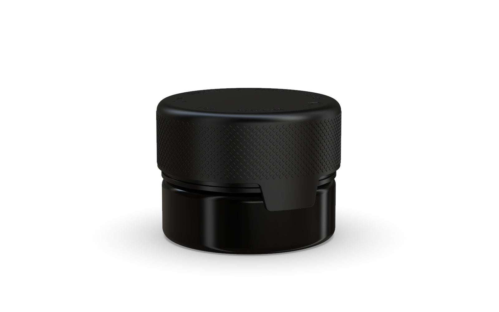 30CC/1FL.OZ/30ML Aviator CR - Container With Inner Seal & Tamper - Opaque Black With Opaque Black Lid