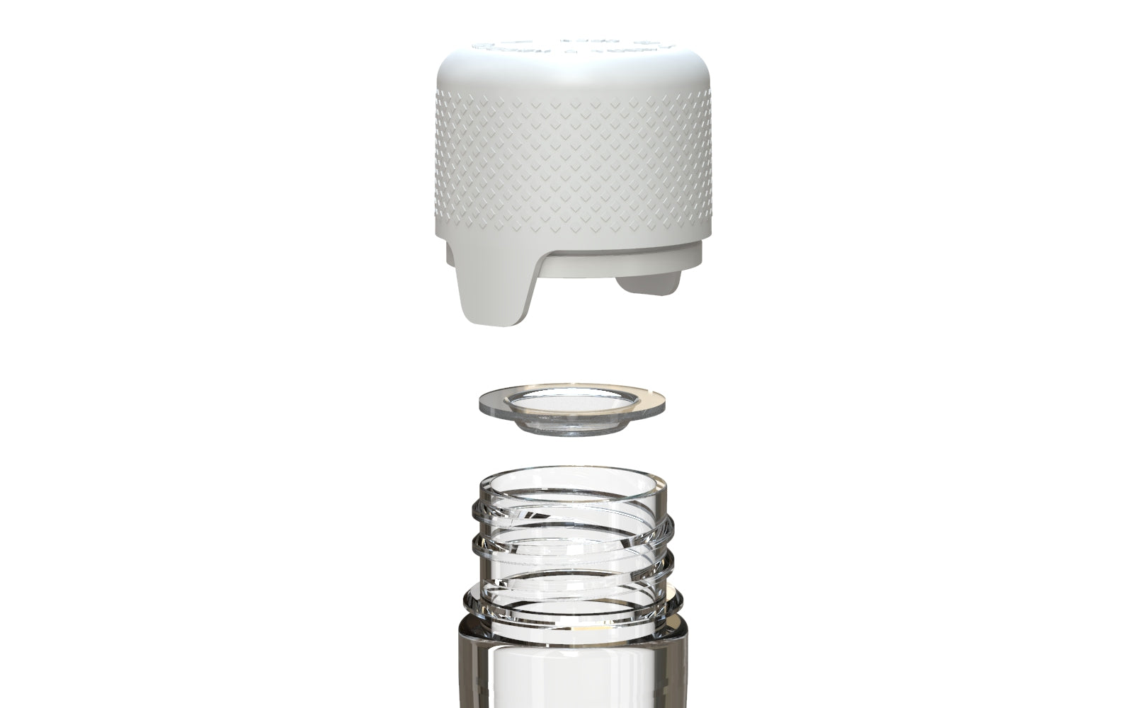 Aviator CR - Tube 100MM with Inner Seal & Tamper - Clear Natural (Transparent) with Opaque White Lid