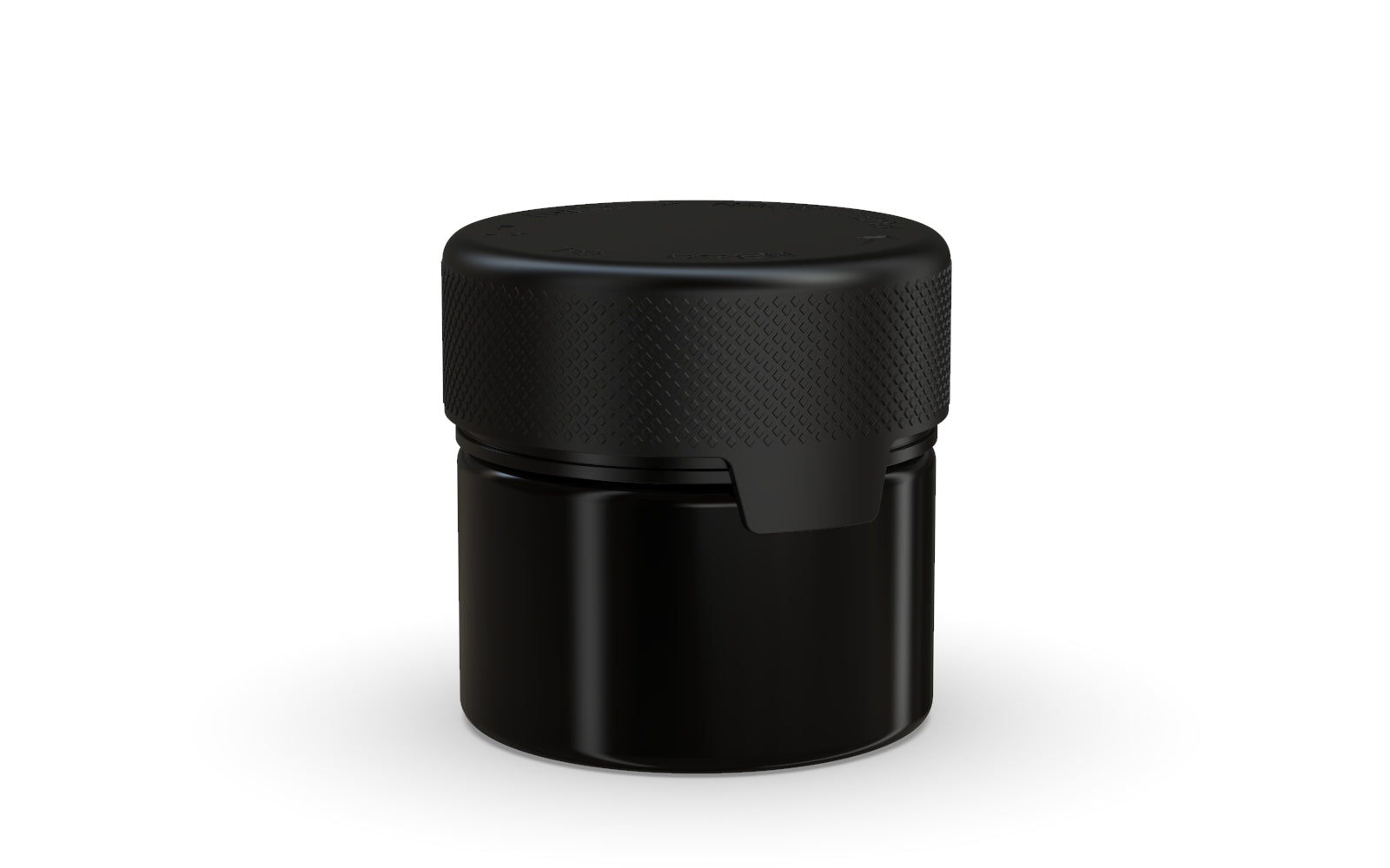 60CC/2FL.OZ/60ML Aviator CR - Container With Inner Seal & Tamper - Opaque Black With Opaque Black Lid