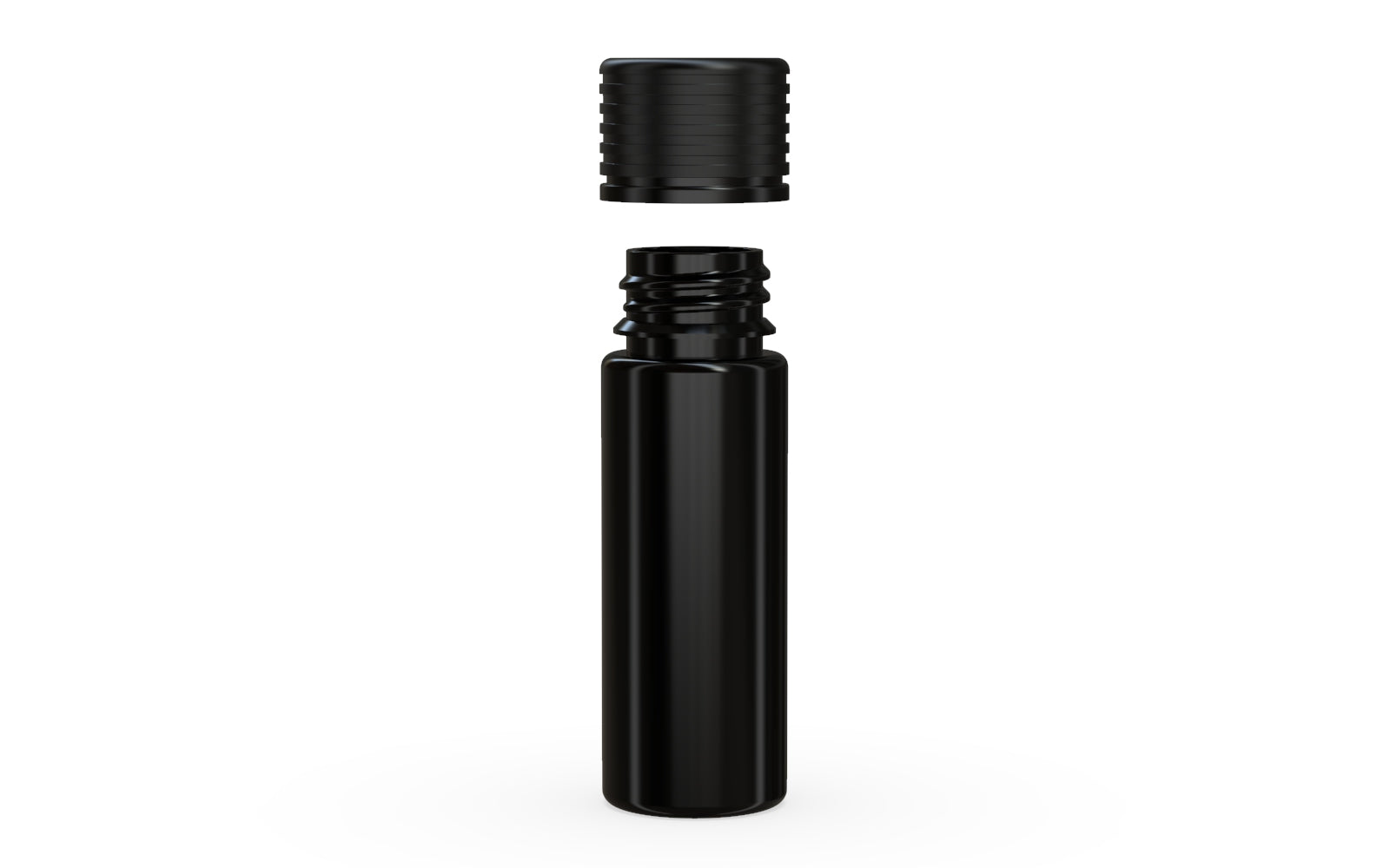 Spiral CR - Tube 65mm with Inner Seal & Tamper - Opaque Black with Opaque Black Lid