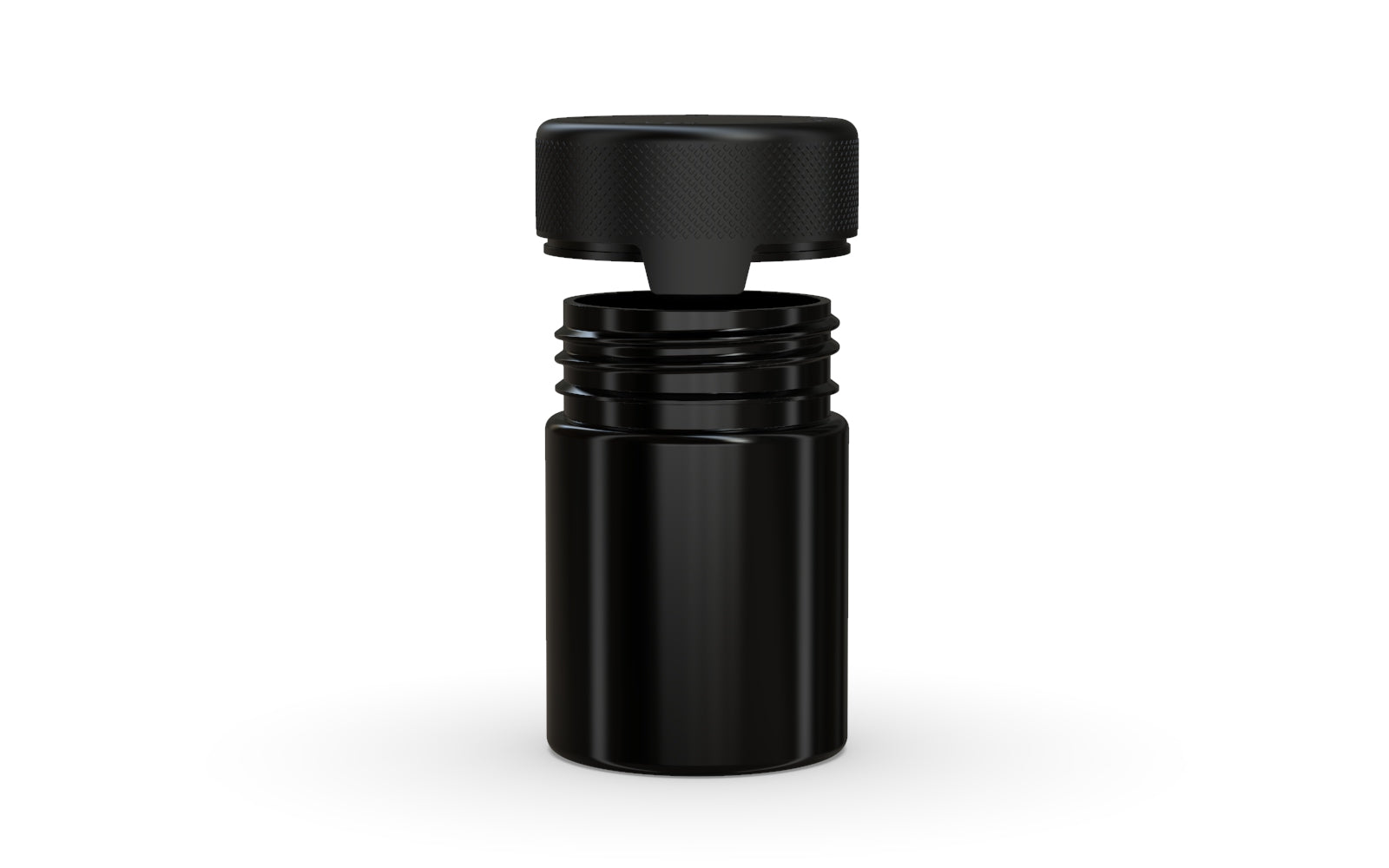120CC/4FL.OZ/120ML Aviator CR - Container With Inner Seal & Tamper - Opaque Black With Opaque Black Lid