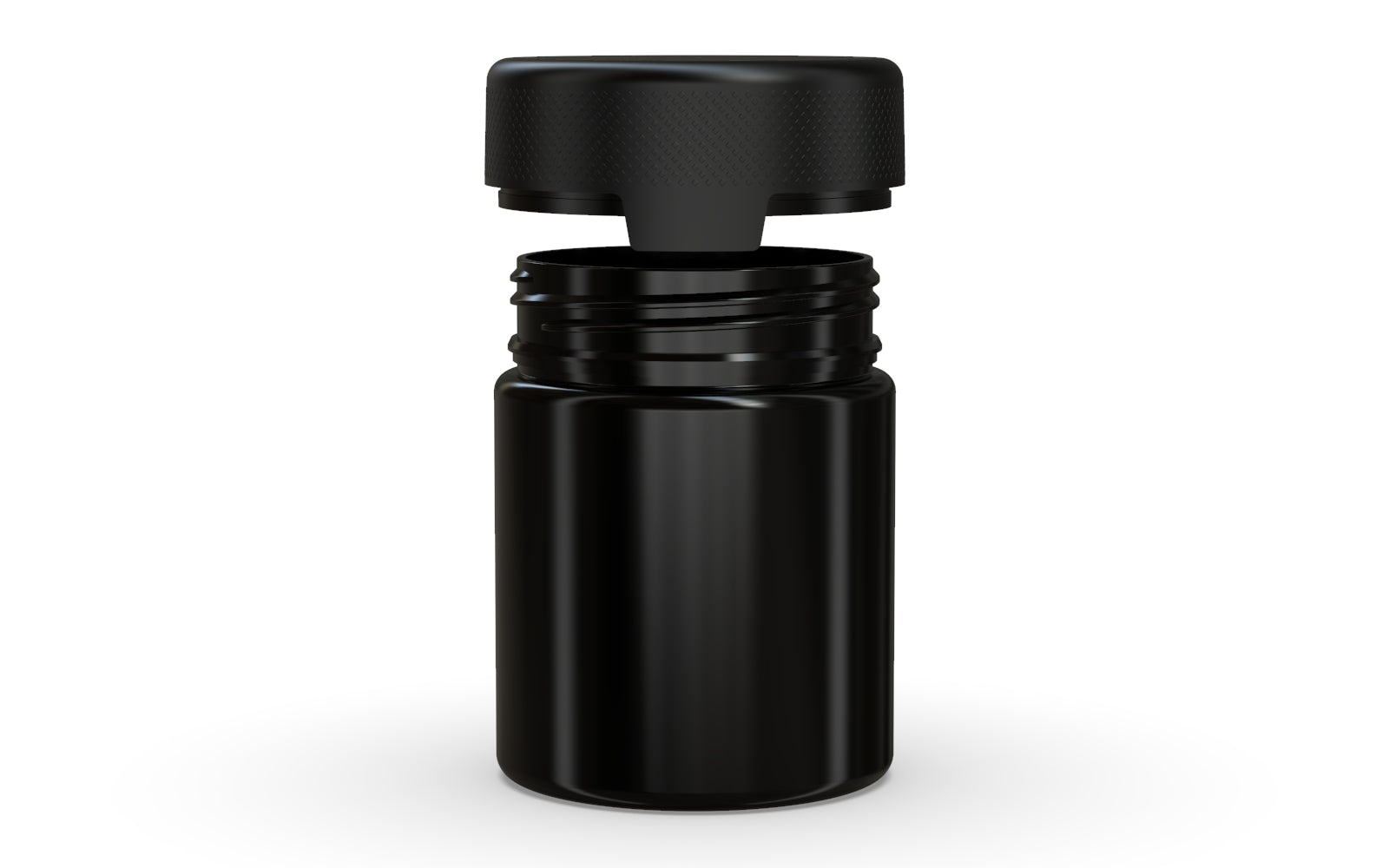 550CC/18.5FL.OZ/550ML Aviator CR - XL Container With Inner Seal & Tamper - Opaque Black With Opaque Black Lid