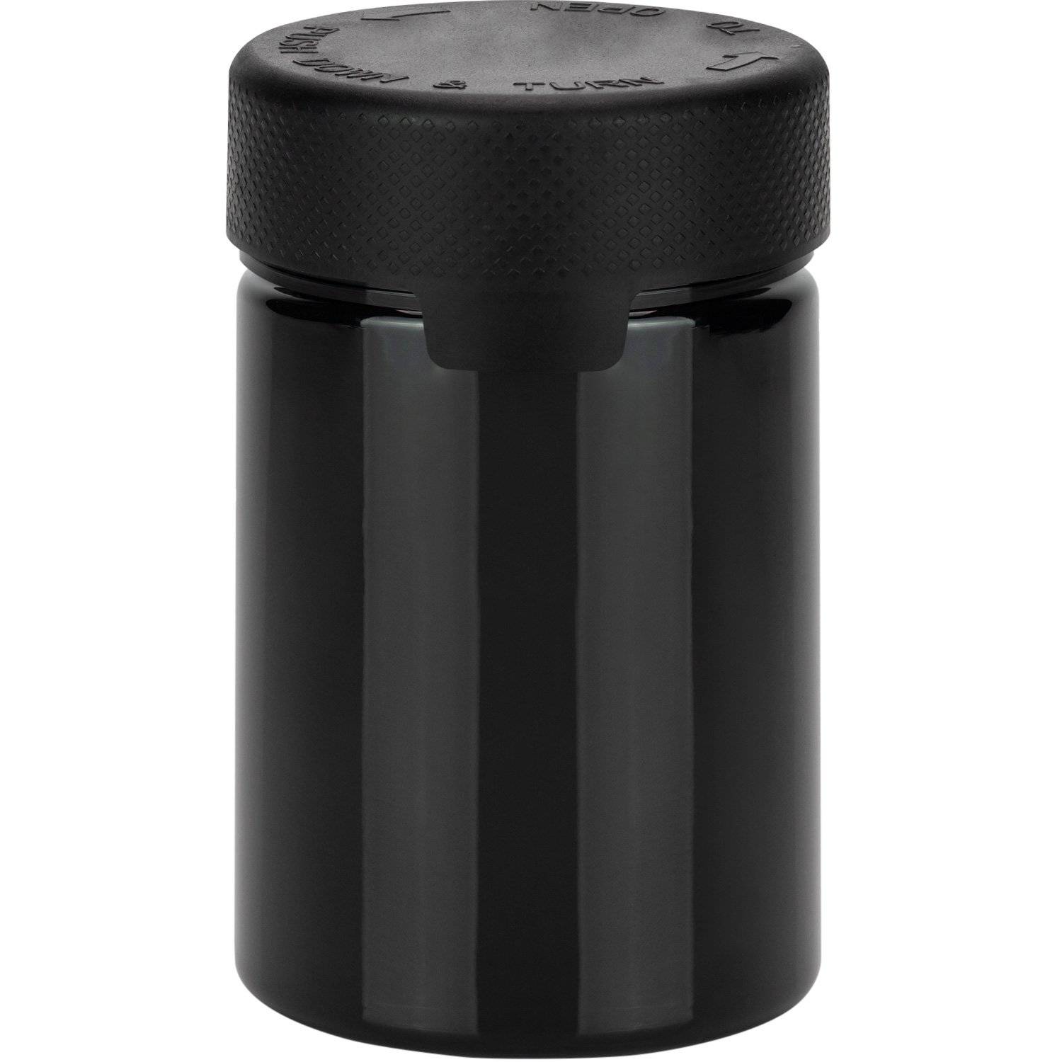 120CC/4FL.OZ/120ML Aviator CR - Container With Inner Seal & Tamper - Opaque Black With Opaque Black Lid - Copackr.com