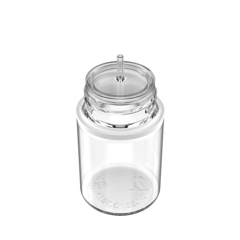 Chubby Gorilla - 60ML Stubby Unicorn Bottle - Clear Bottle / White Cap - V3 - Copackr.com