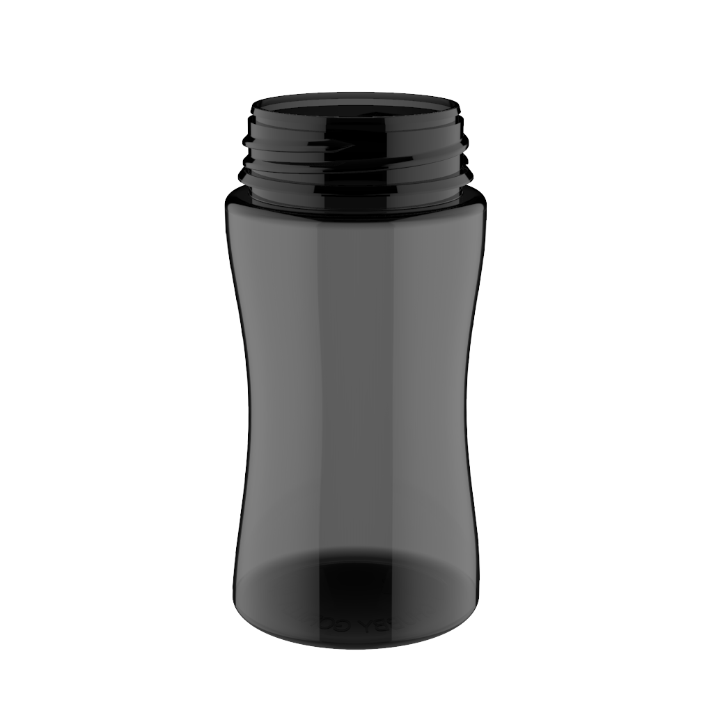 Chubby Gorilla - 200ML Unicorn Bottle - Transparent Black Bottle / Black Cap - V3 - Copackr.com