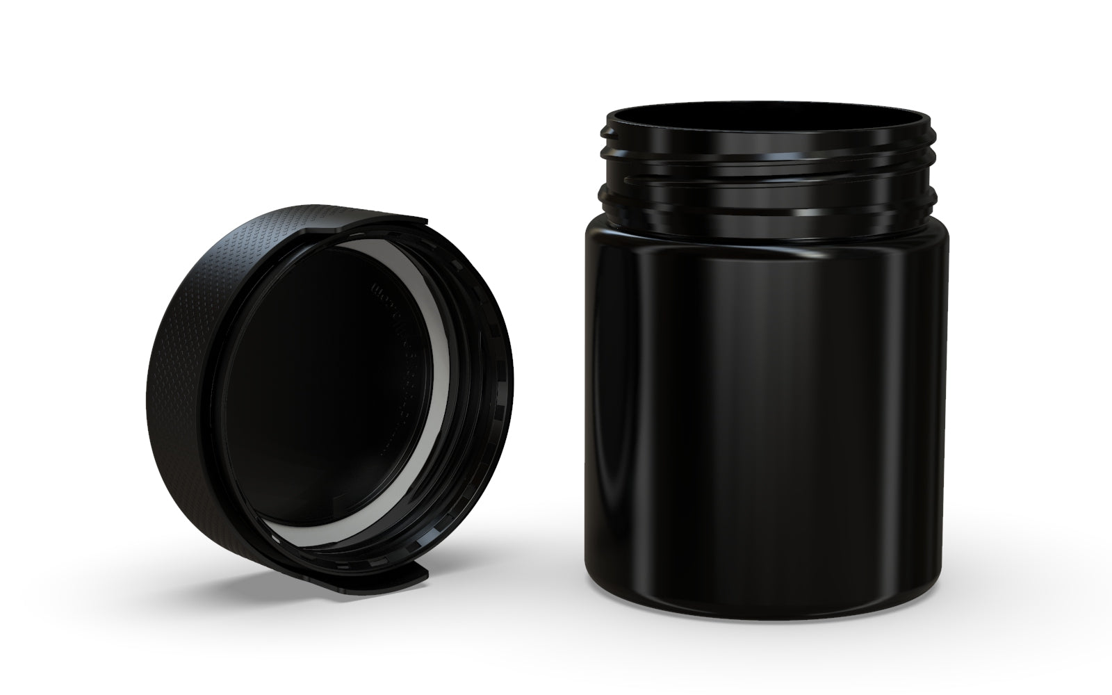550CC/18.5FL.OZ/550ML Aviator CR - XL Container With Inner Seal & Tamper - Opaque Black With Opaque Black Lid