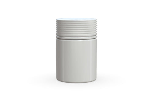 120CC/4FL.OZ Spiral CR - Opaque White with Opaque White Lid