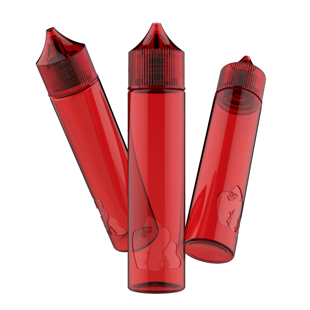 Chubby Gorilla - 60ML "SOFT" Unicorn Bottle - Transparent Red - Copackr.com