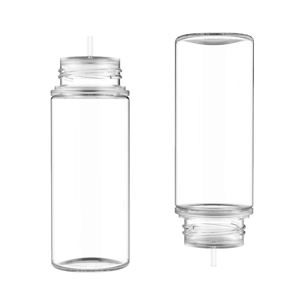 Chubby Gorilla - 120ML Unicorn Bottle - Clear Bottle / Natural Cap - V3 - Copackr.com