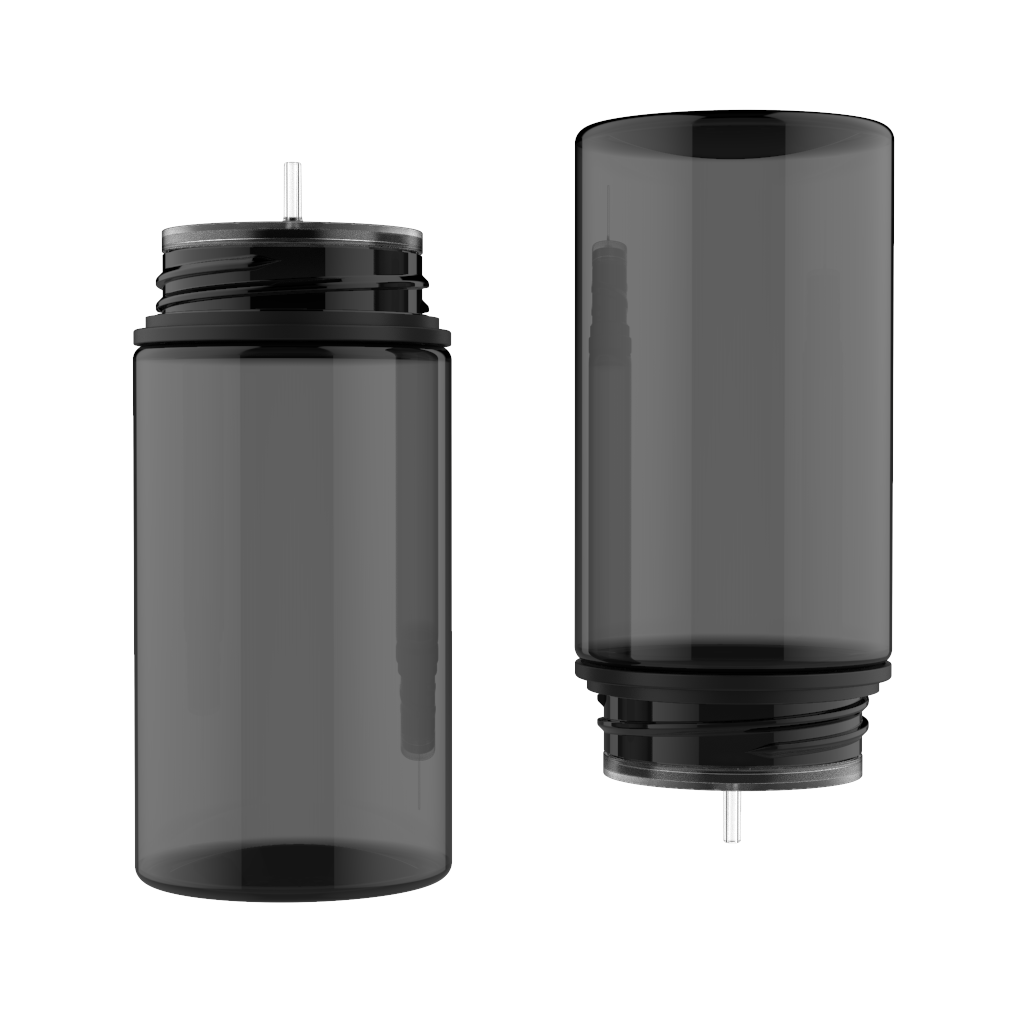 Chubby Gorilla - 200ML Unicorn Bottle - Transparent Black Bottle / Black Cap - V3 - Copackr.com