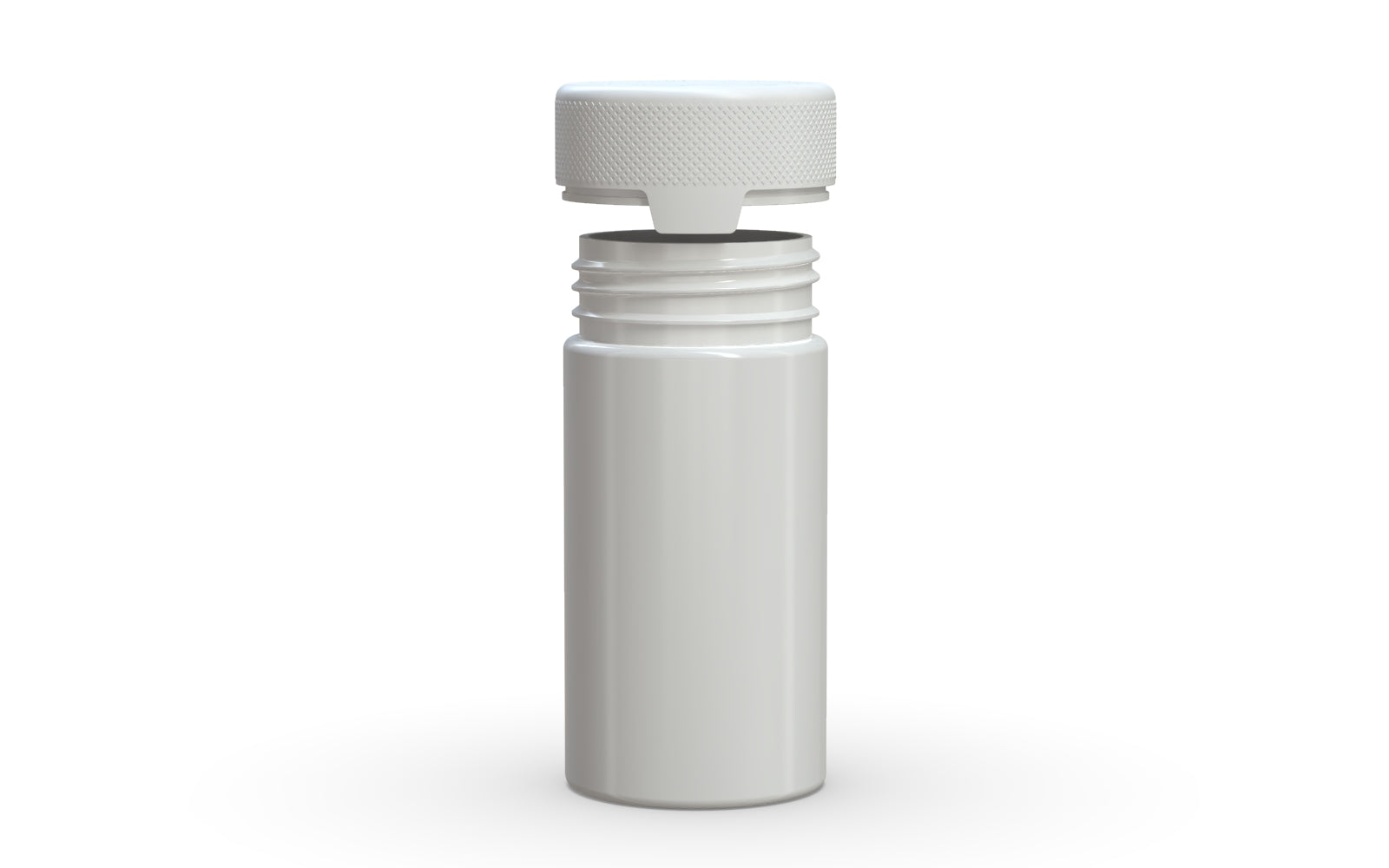 180CC/6FL.OZ/180ML Aviator CR - Container With Inner Seal & Tamper - Opaque White With Opaque White Lid